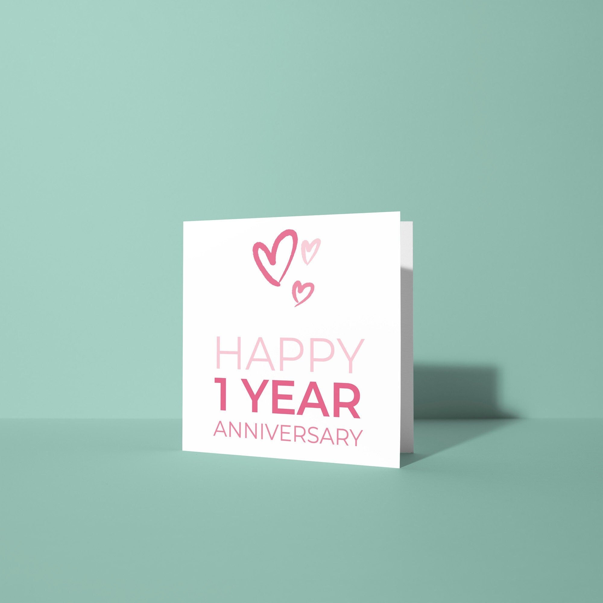 Happy One Year Anniversary Card - 1st Anniversary Card