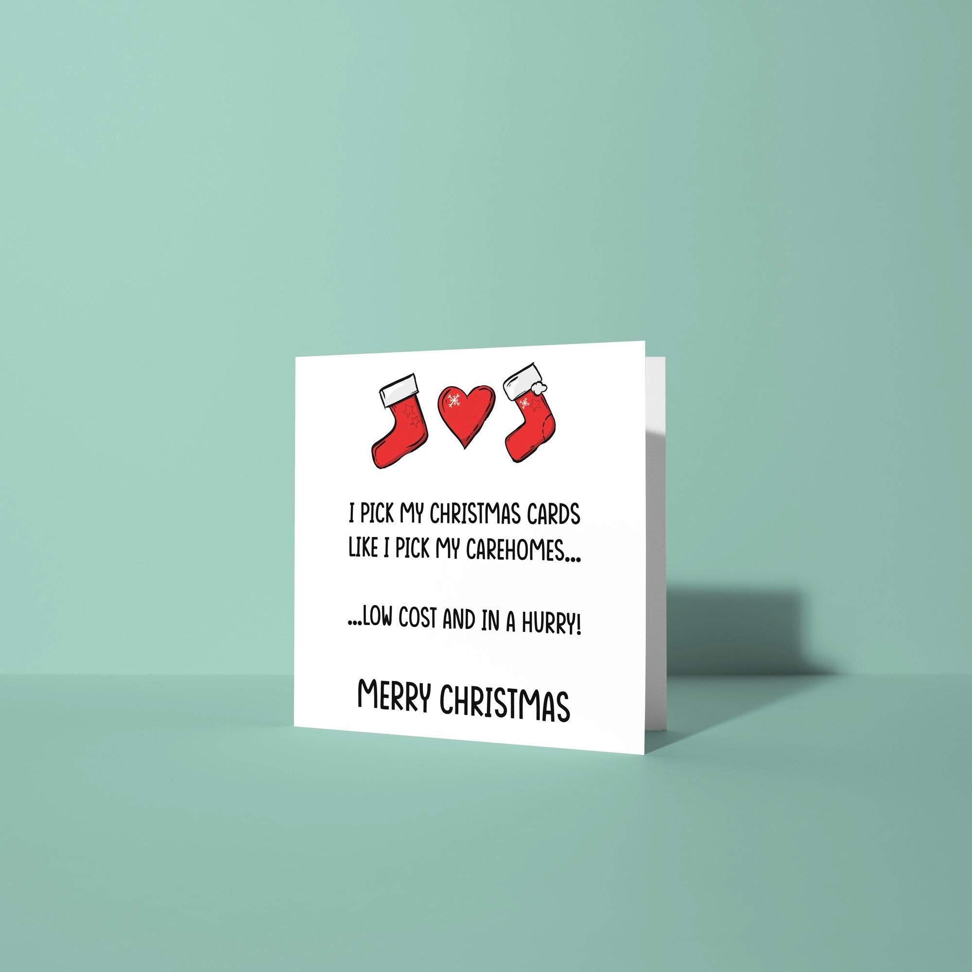 Pick My Cards Like Carehomes - Christmas Card