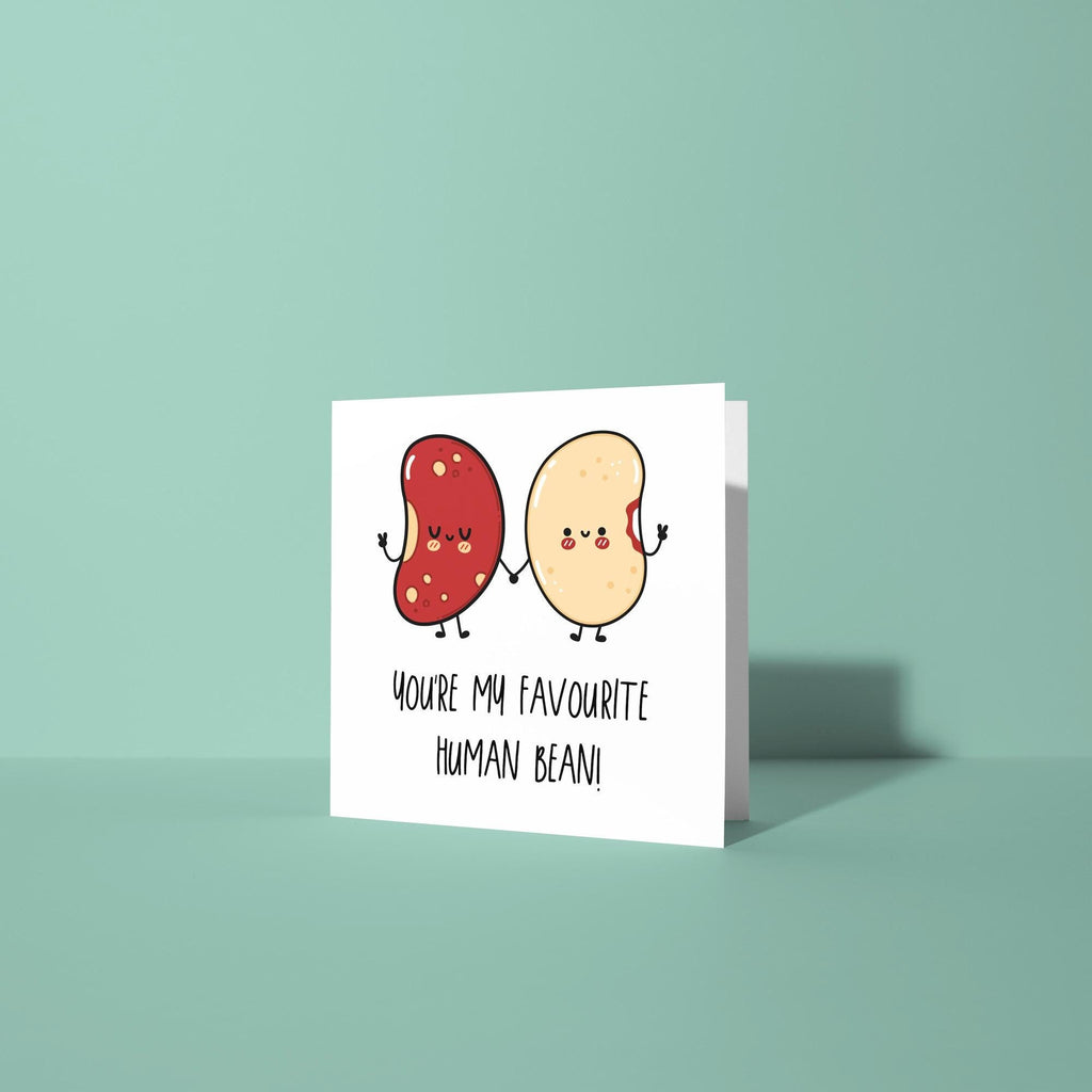 You're My Favourite Human Bean - Anniversary & Valentine's Day Card