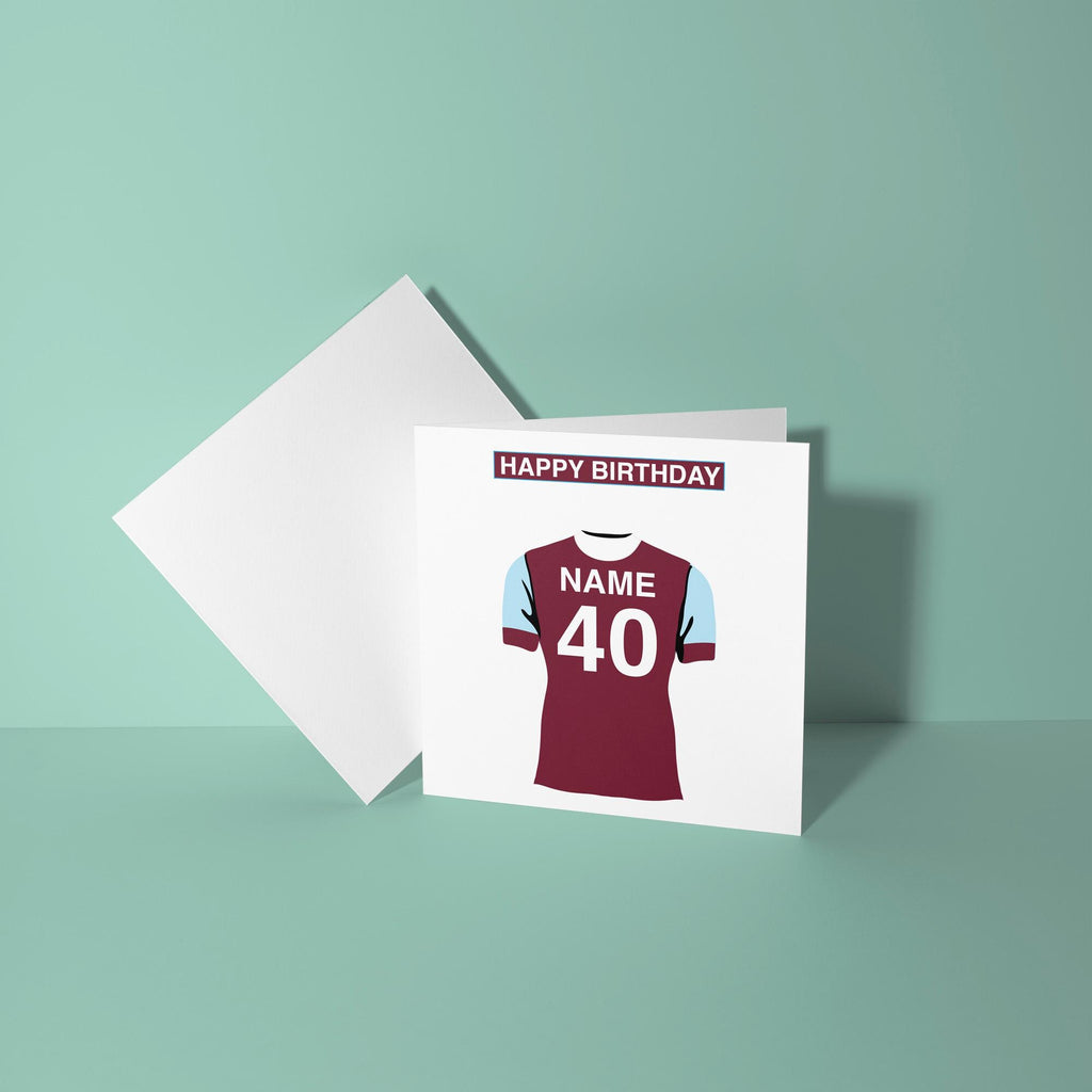 West Ham United F.C. Themed Personalised Birthday Card