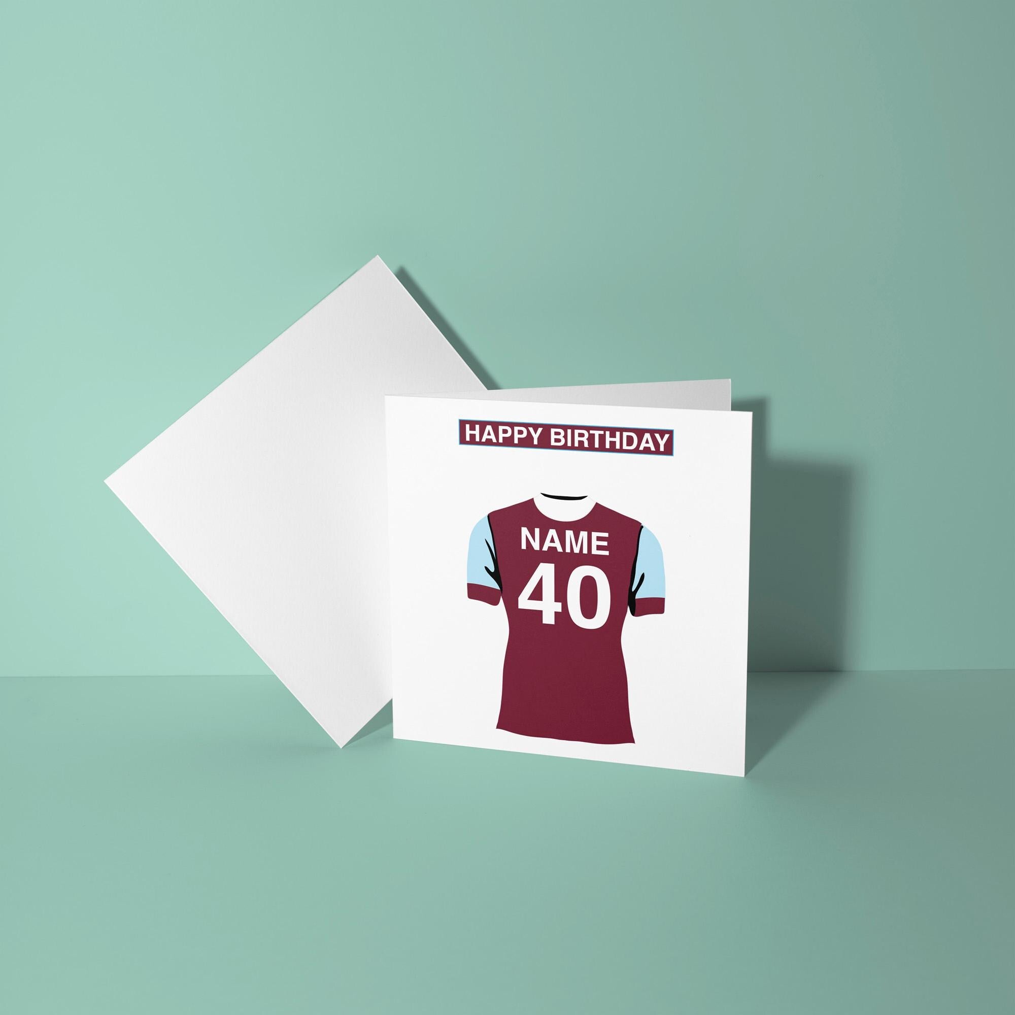 West Ham United F.C. Themed Personalised Birthday Card