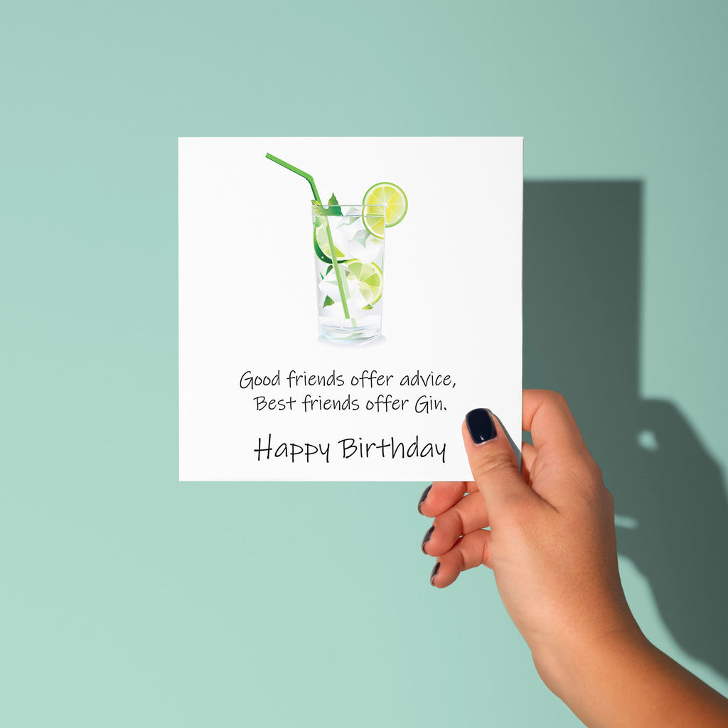 Good Friends Offer Gin - Birthday Card