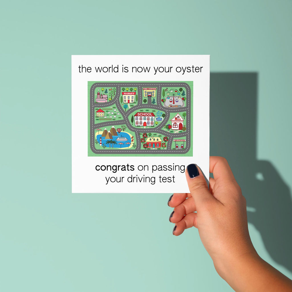 The World Is Now Your Oyster - Congratulations On Passing Your Driving Test Card