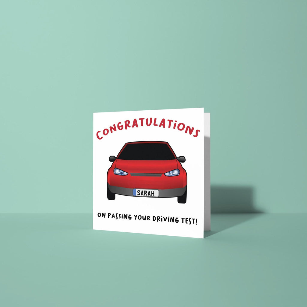 Congratulations Personalised Licence Plate - Congratulations On Passing Your Driving Test Card