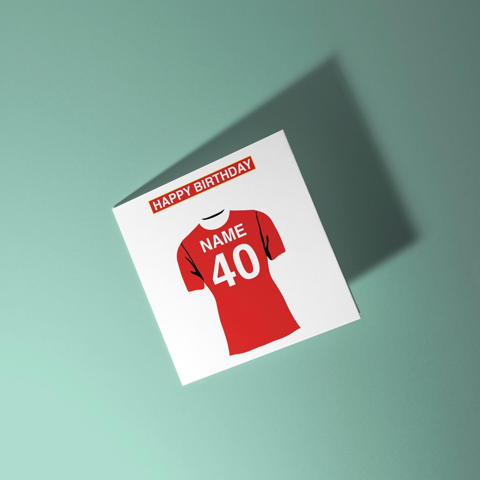 Manchester United Themed Personalised Birthday Card