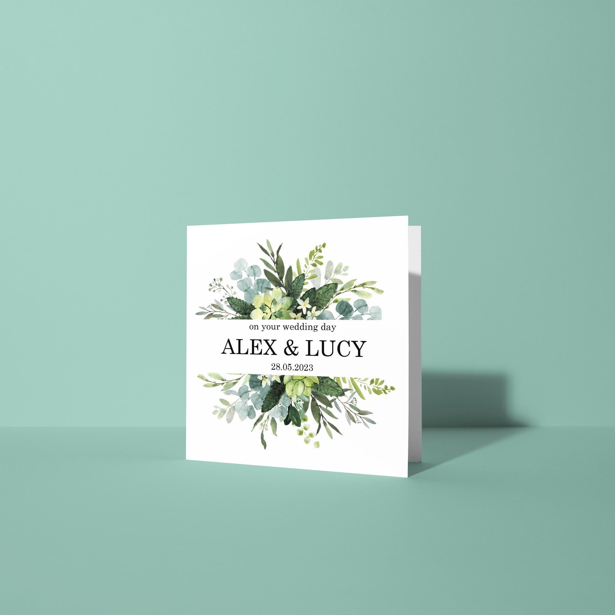 On Your Wedding Day Personalised Date - Wedding Card