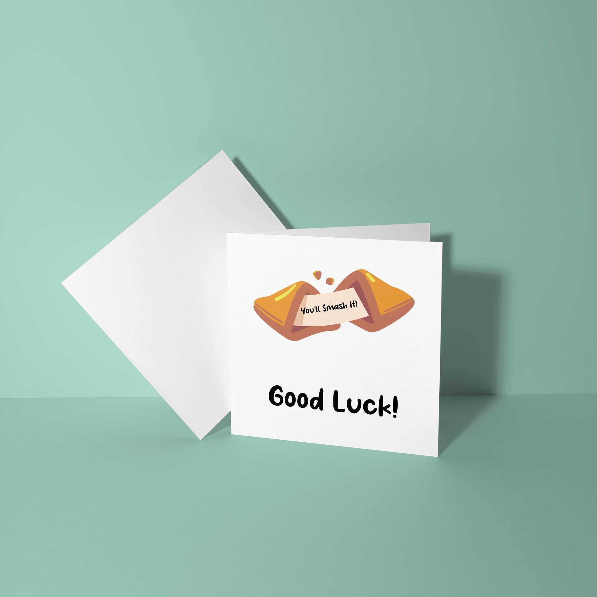 Chinese Fortune Cookie - Good Luck In New Job Card