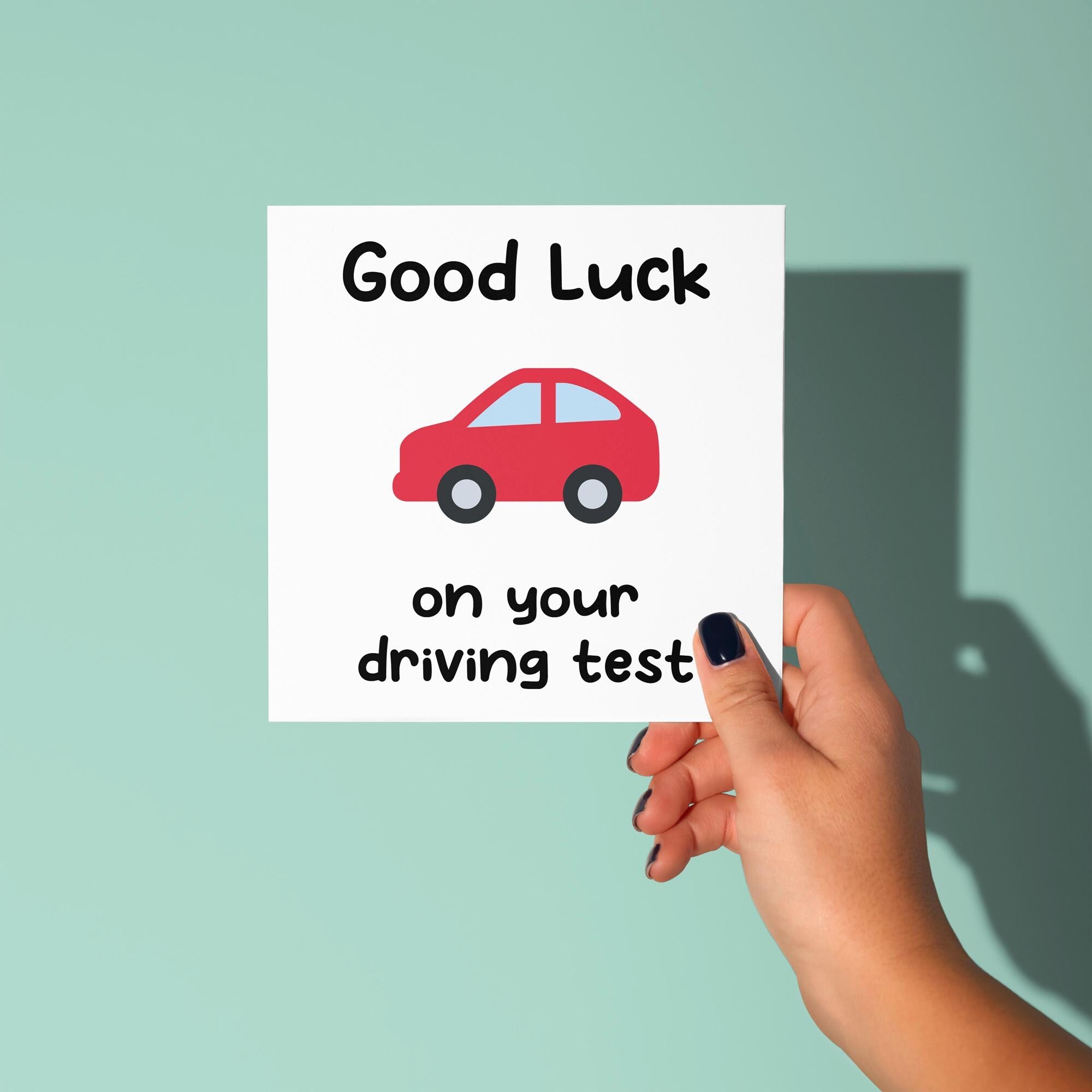 Good Luck On Your Driving Test Card