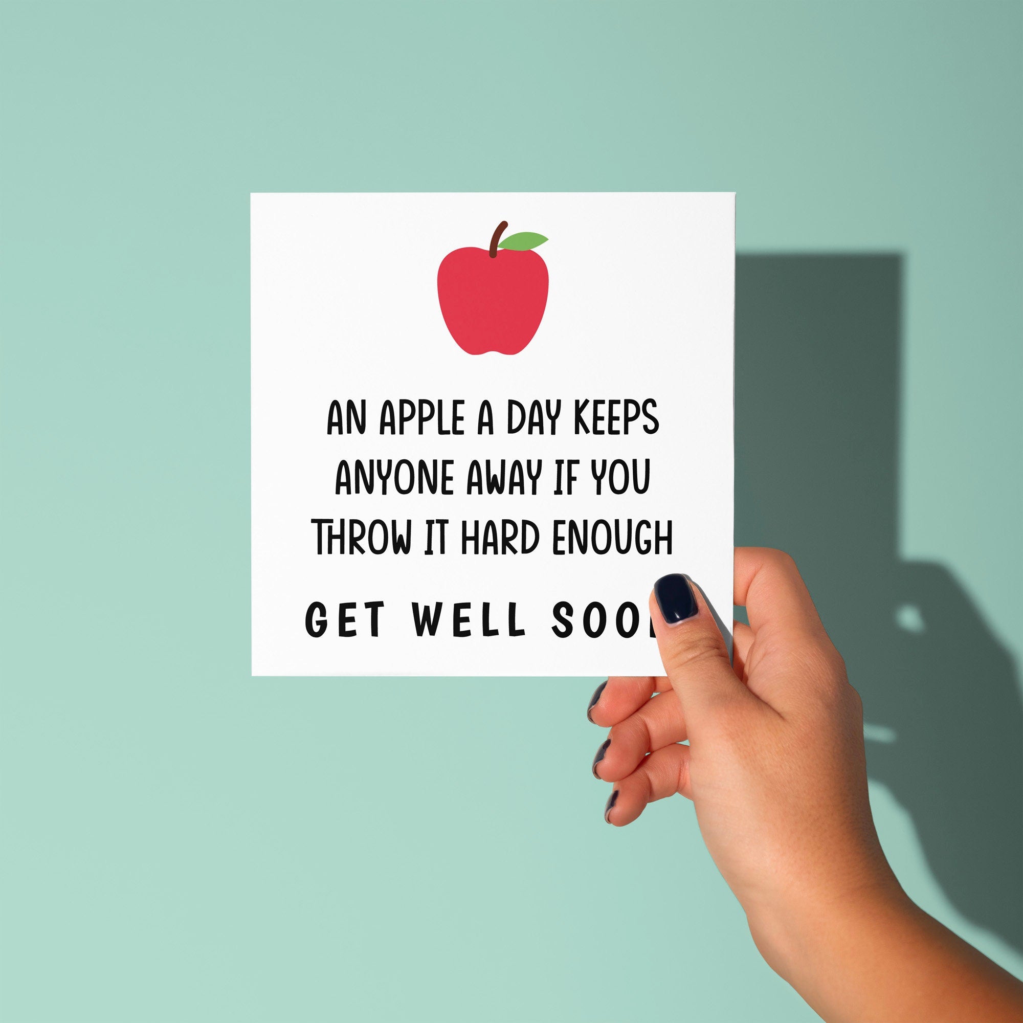 An Apple a Day - Get Well Soon Card
