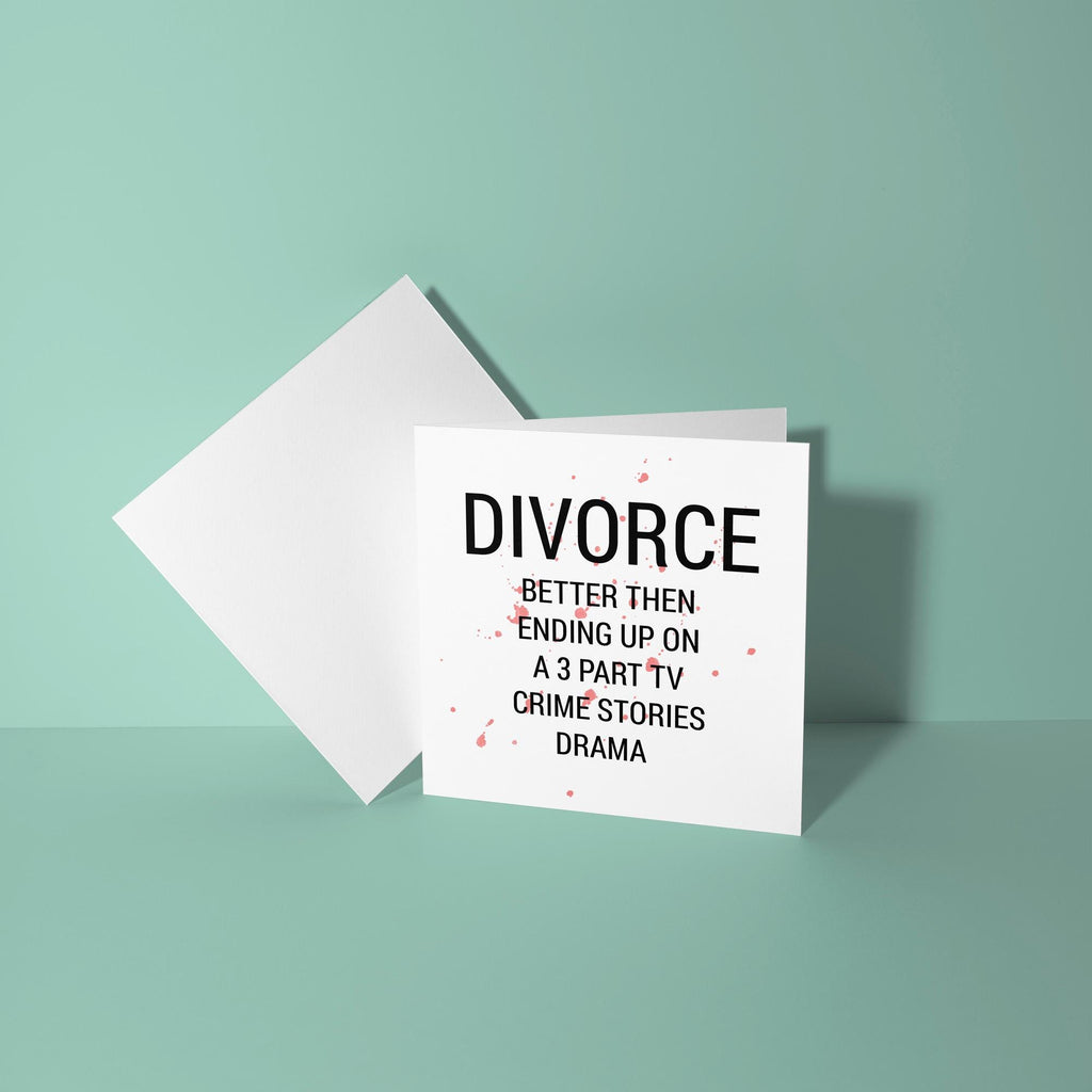 3 Part TV Crime Drama - Divorce Congratulations Card
