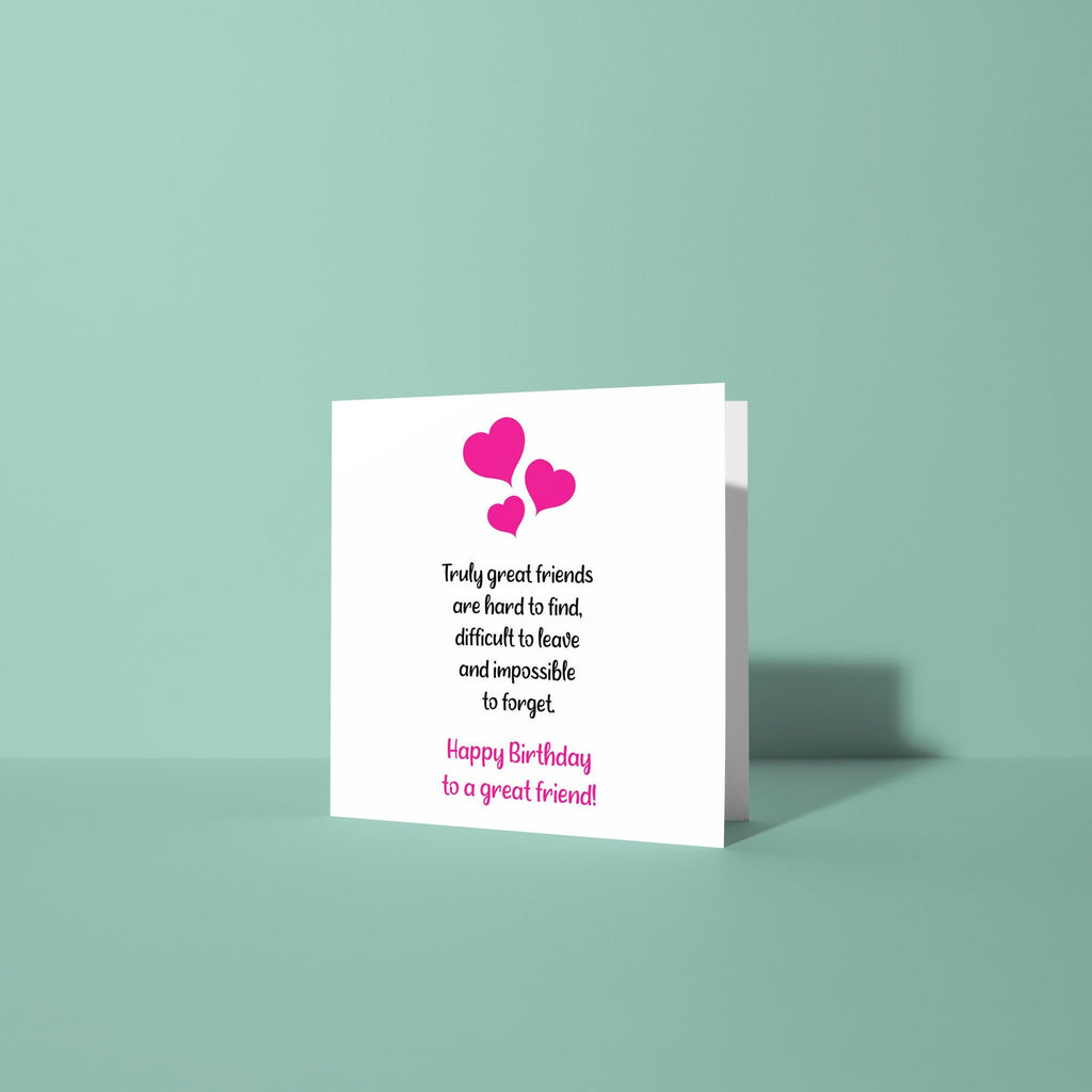 Truly Great Friends Poem- Birthday Card