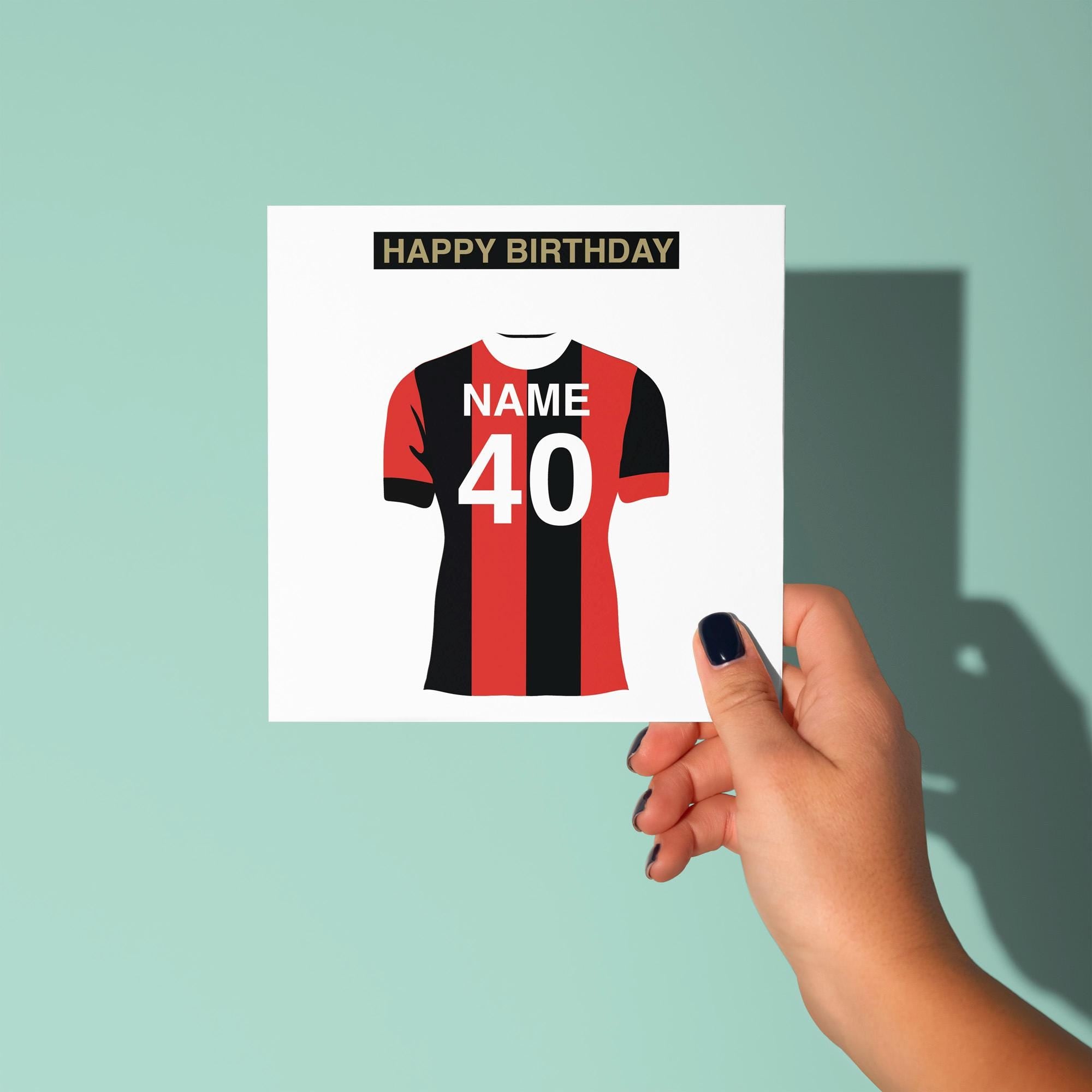A.F.C. Bournemouth Themed Personalised Birthday Card