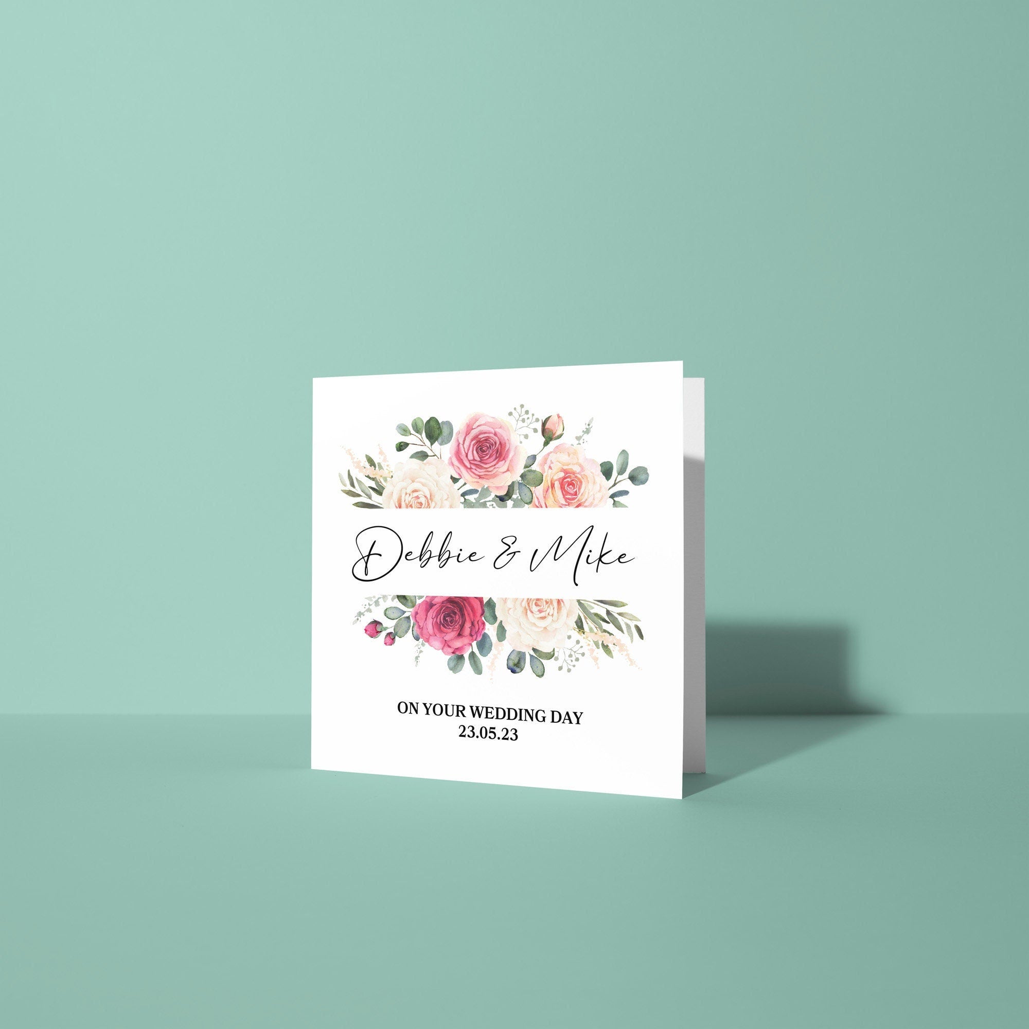 On Your Wedding Day Personalised Date - Wedding Card