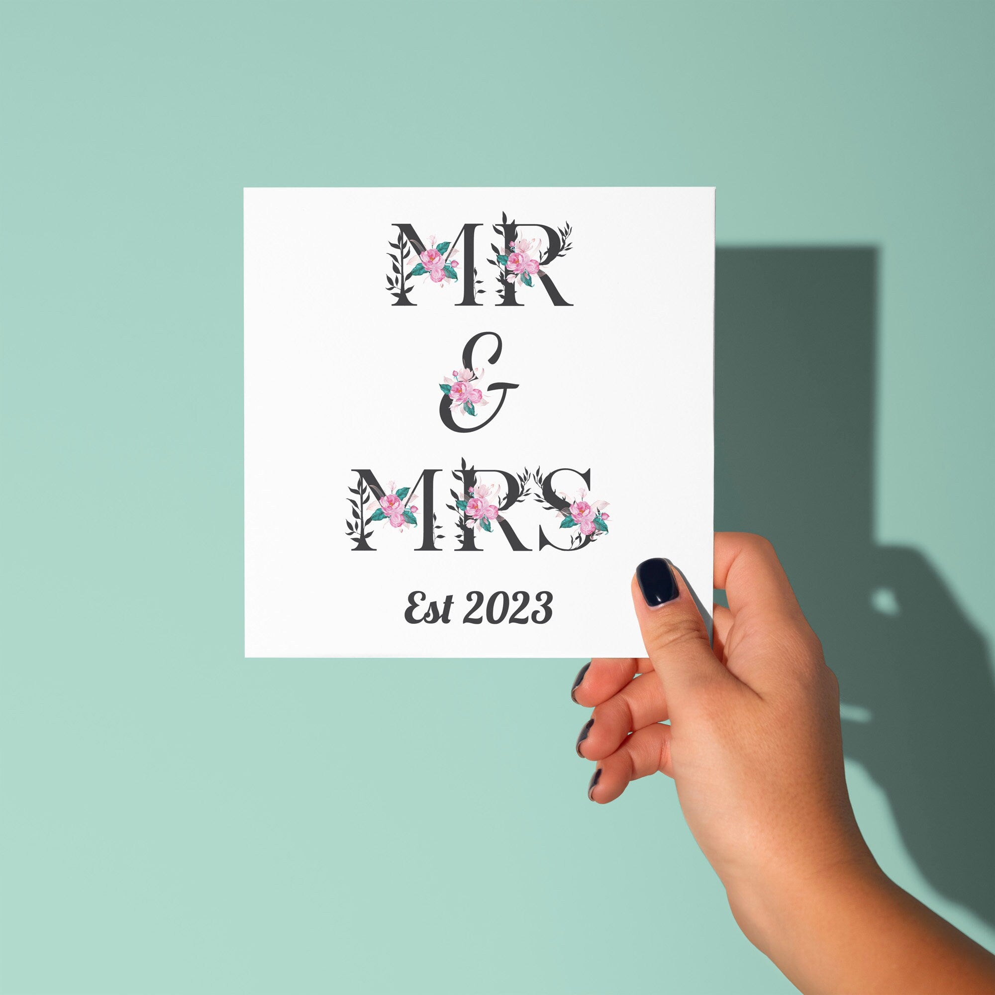 Mr & Mrs Established Year - Wedding Card
