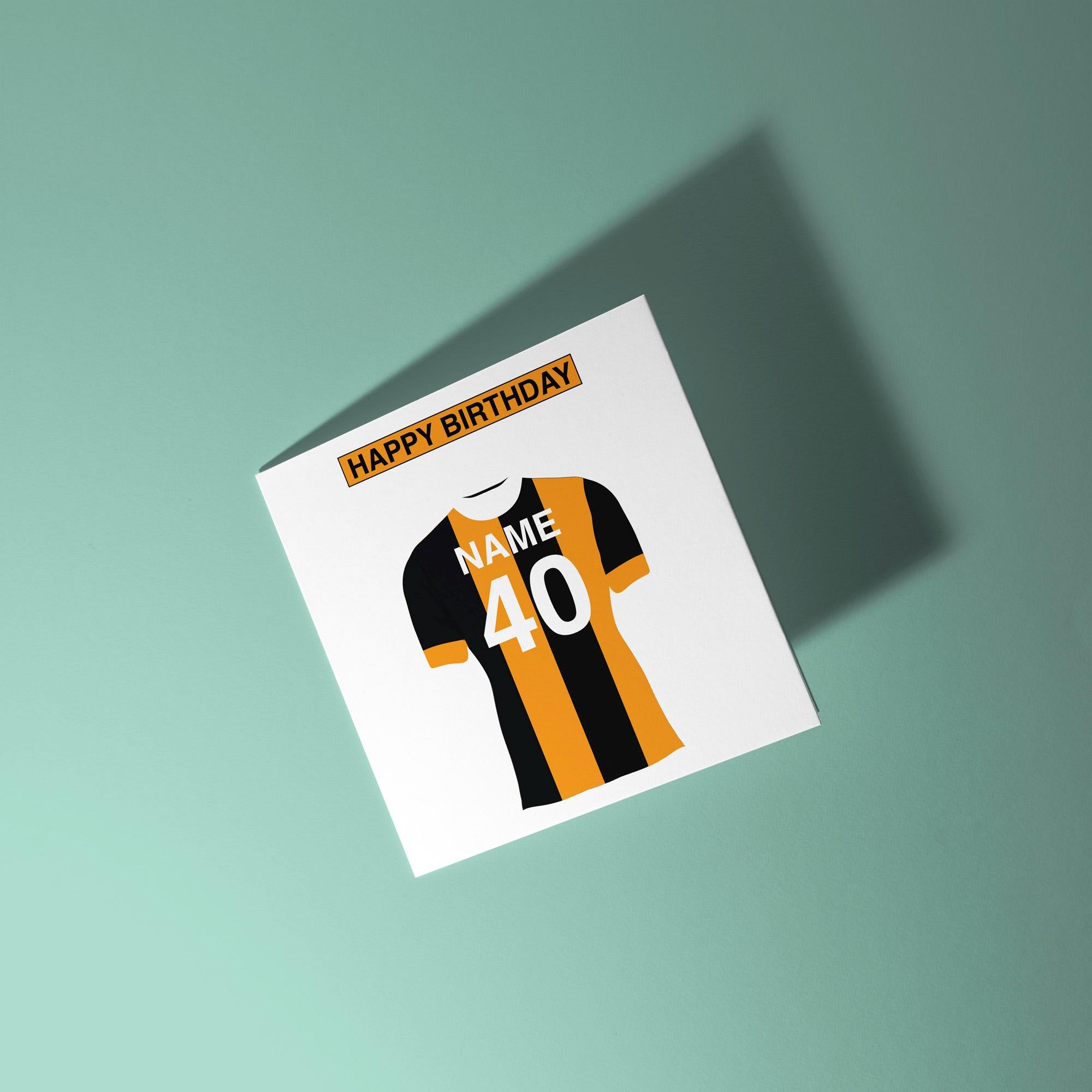 Hull City Themed Personalised Birthday Card