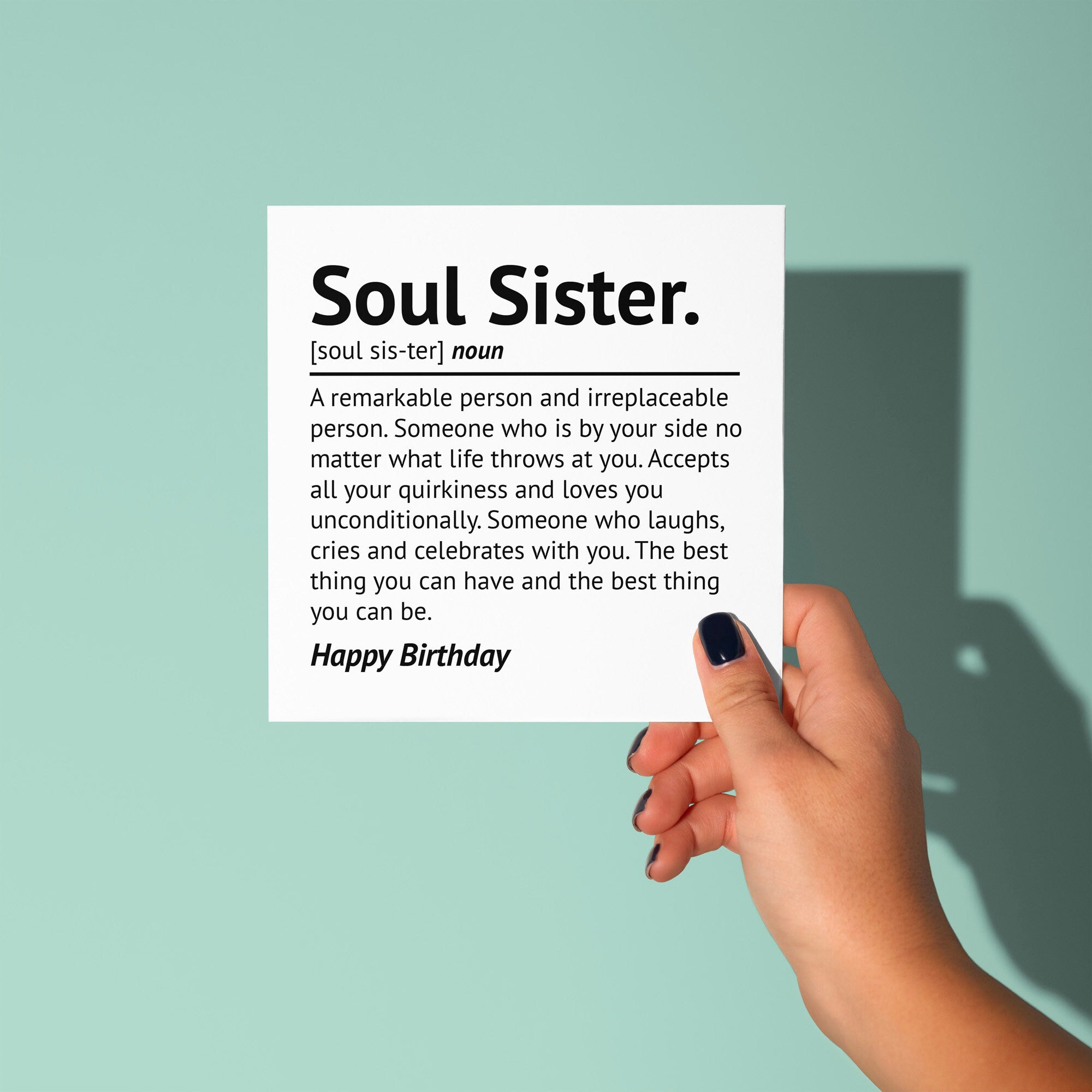 Soul Sister Definition Birthday Card