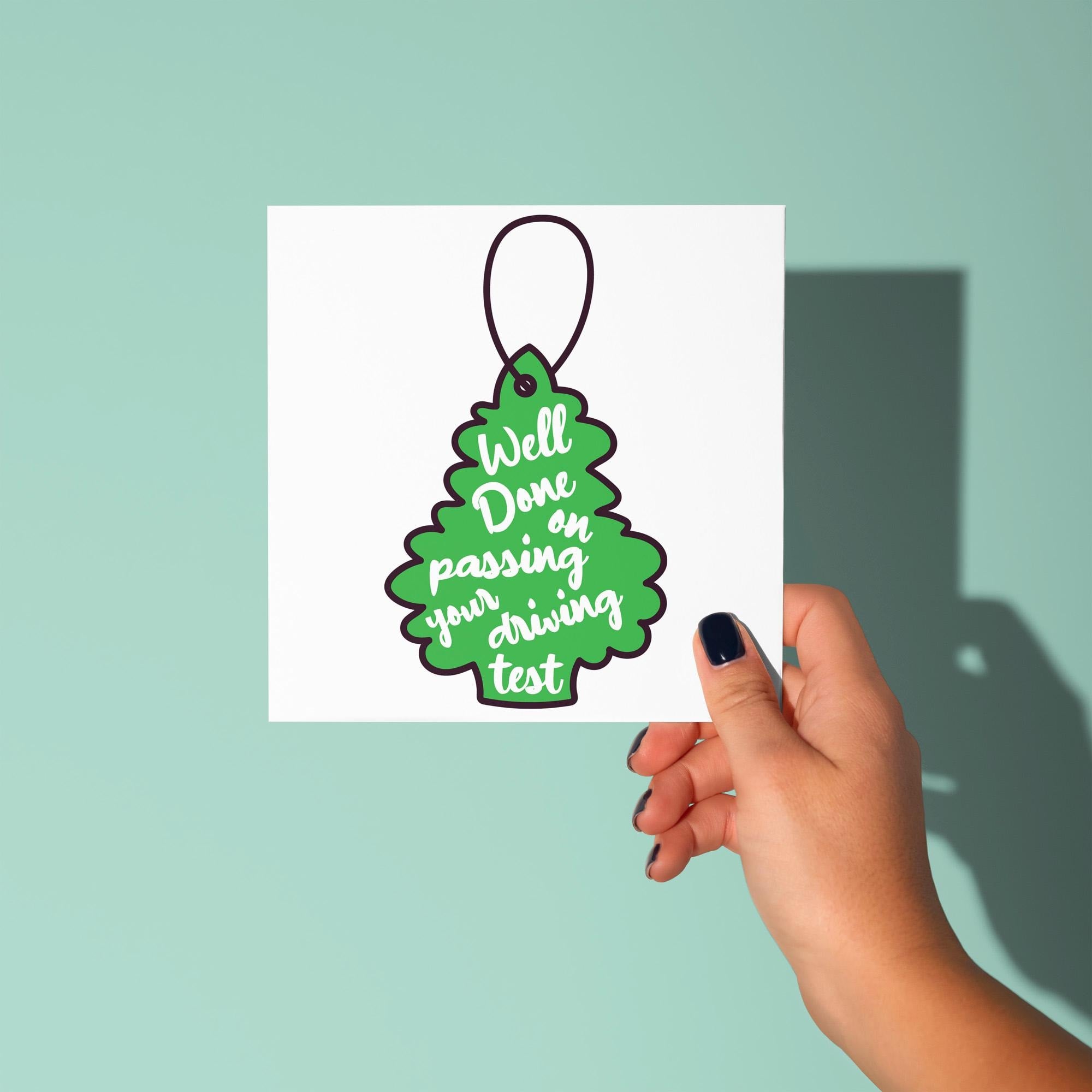 Tree Car Air Freshener - Congratulations On Passing Your Driving Test Card