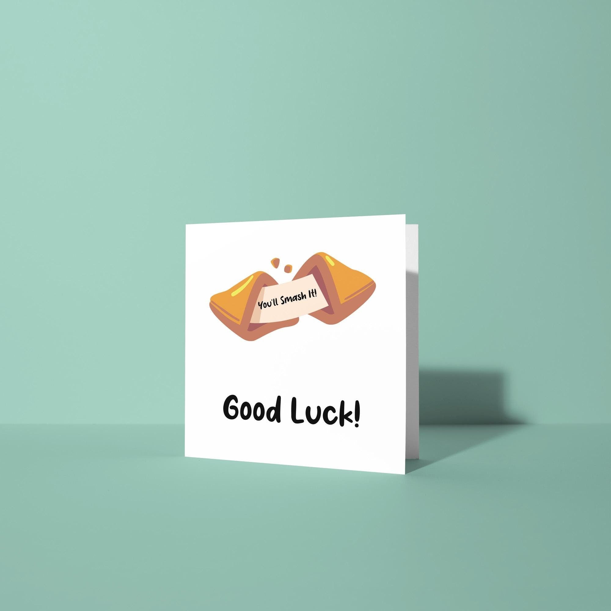 Chinese Fortune Cookie - Good Luck In New Job Card