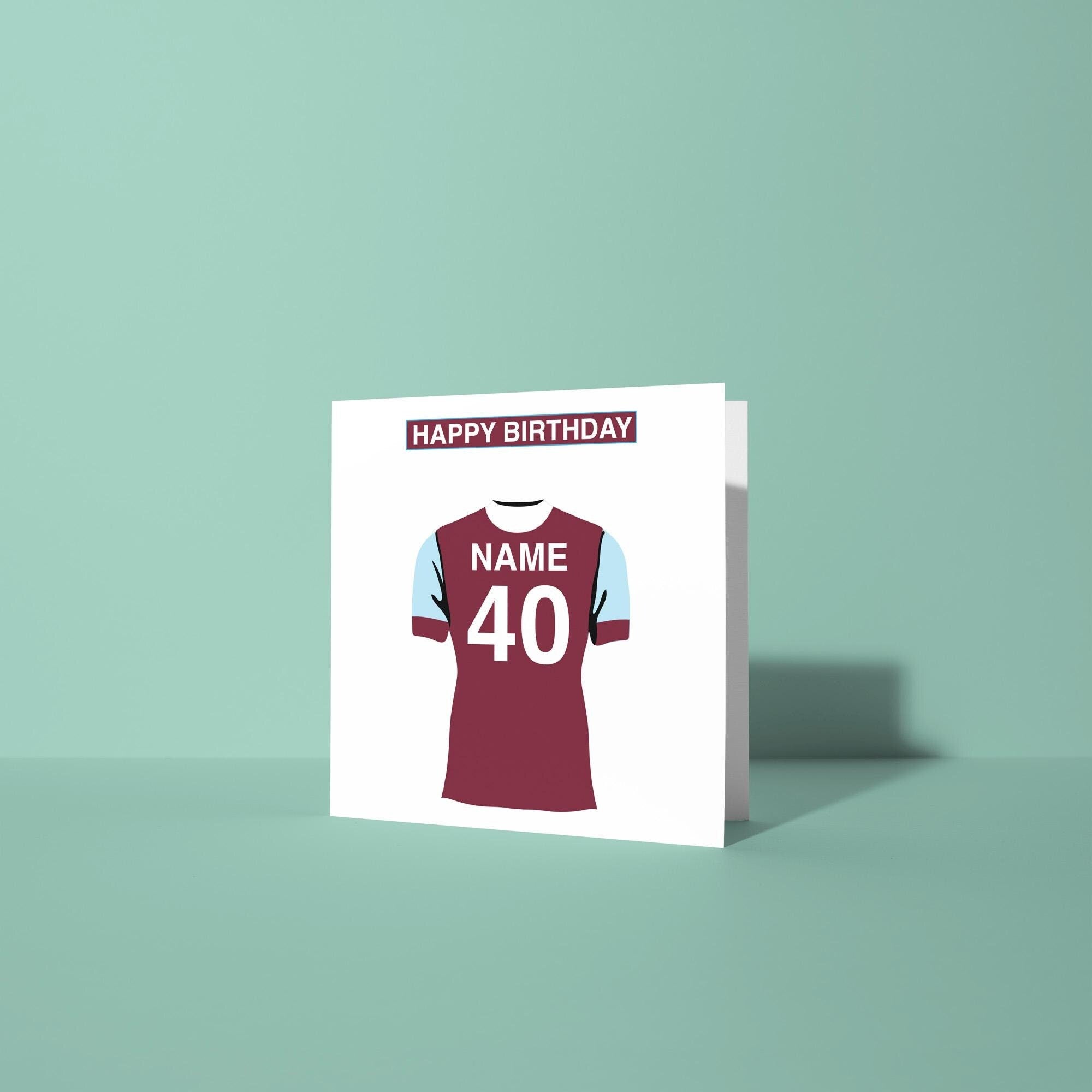 West Ham United F.C. Themed Personalised Birthday Card