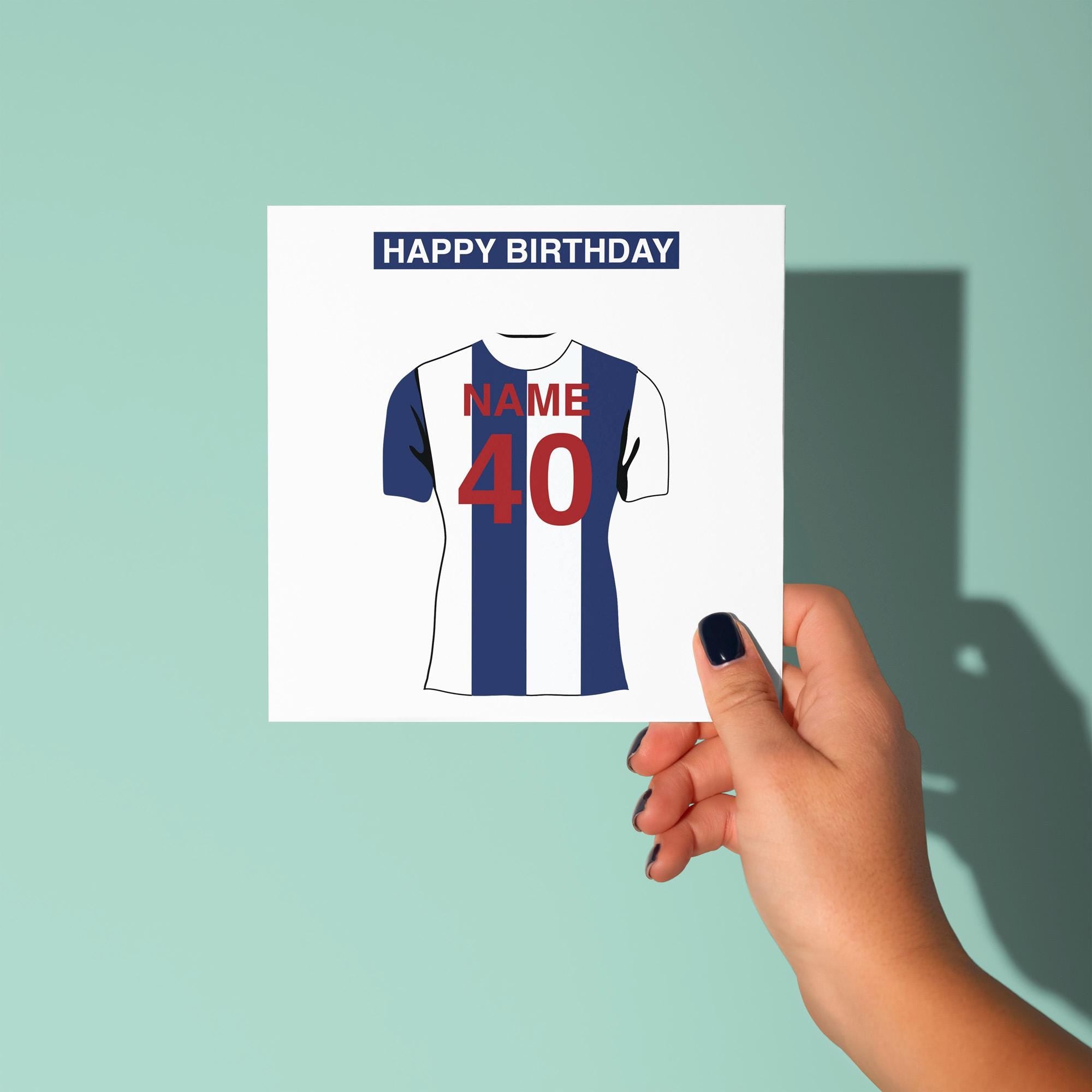 West Bromwich Albion F.C. Themed Personalised Birthday Card
