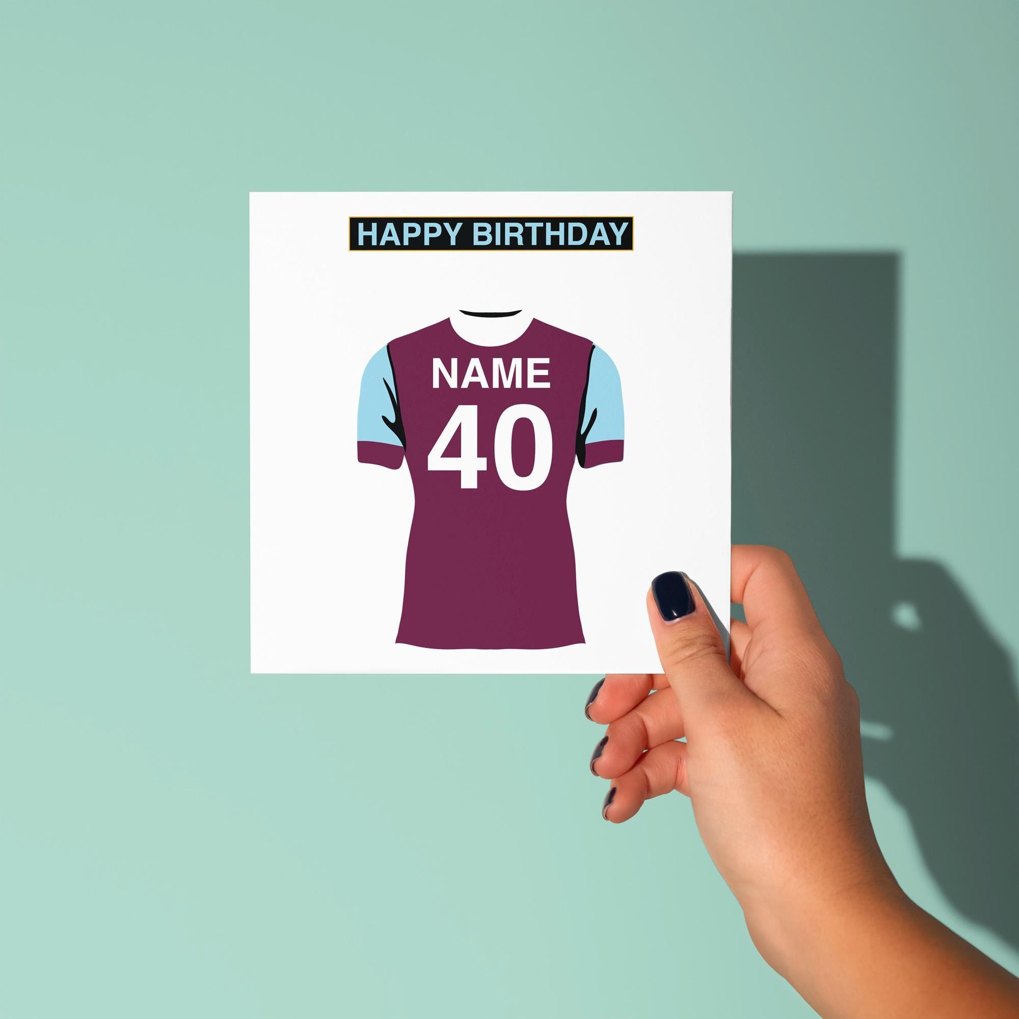 Burnley F.C. Themed Personalised Birthday Card
