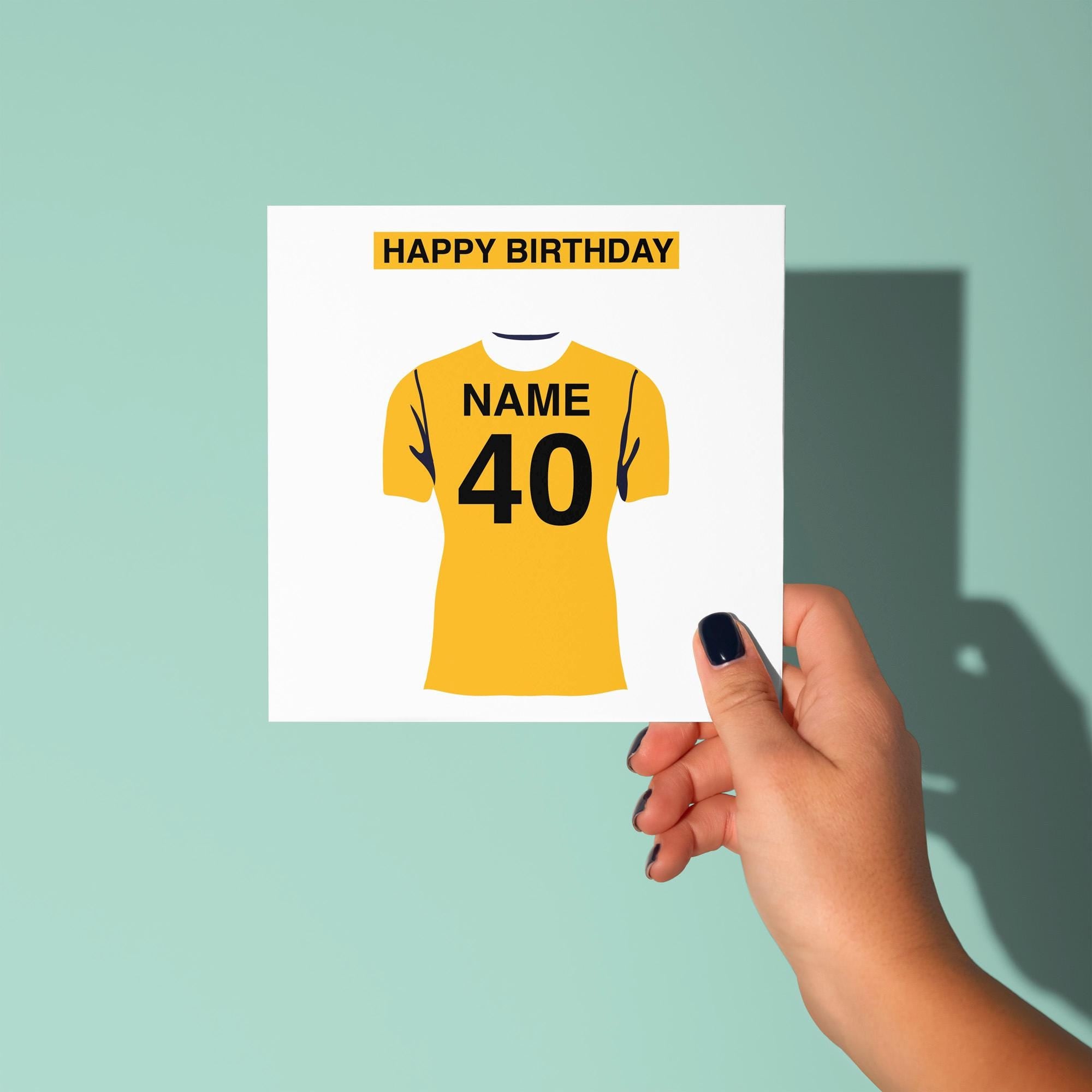 Wolverhampton Wanderers F.C. Themed Personalised Birthday Card