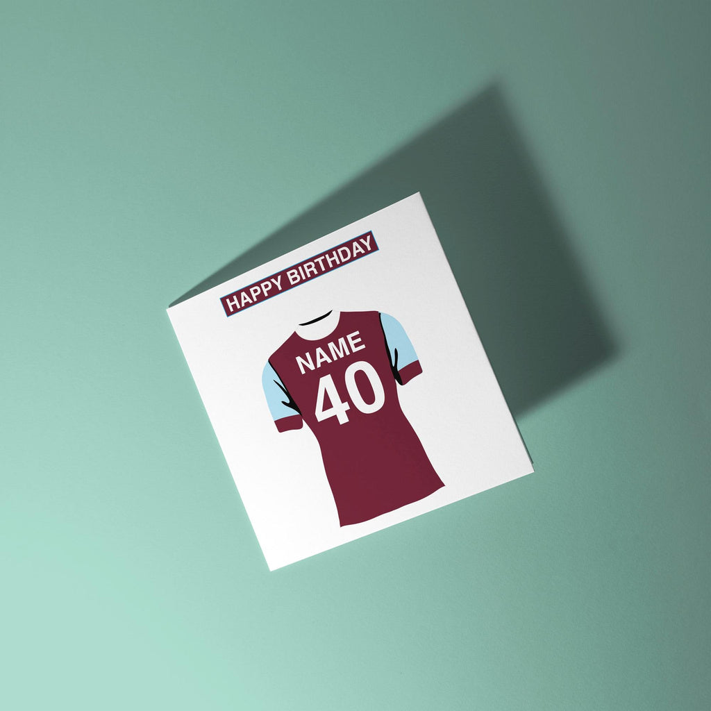West Ham United F.C. Themed Personalised Birthday Card