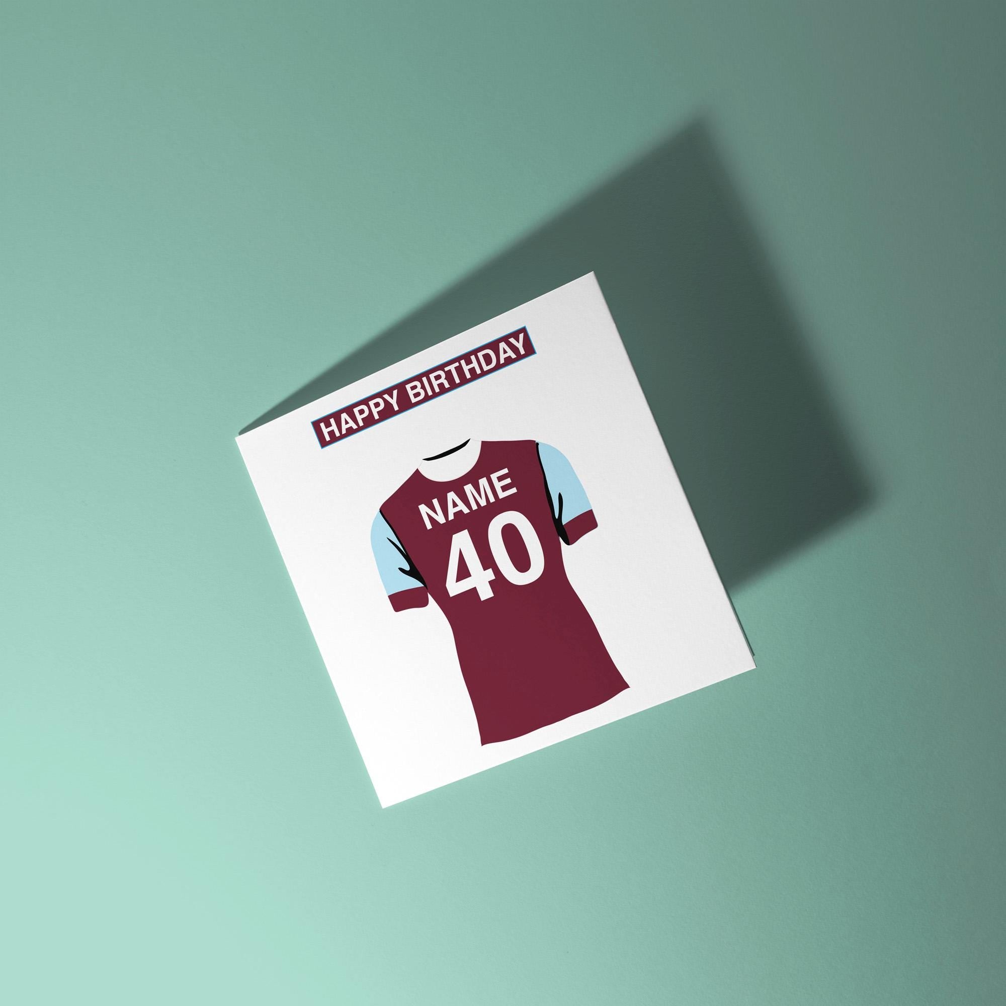 West Ham United F.C. Themed Personalised Birthday Card