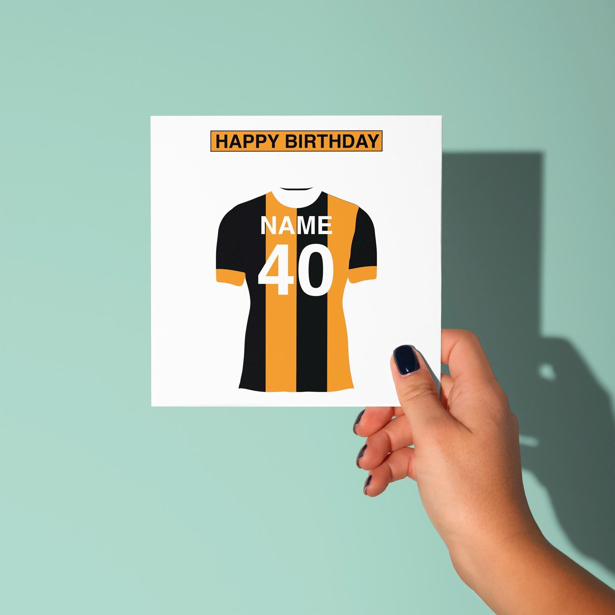 Hull City Themed Personalised Birthday Card