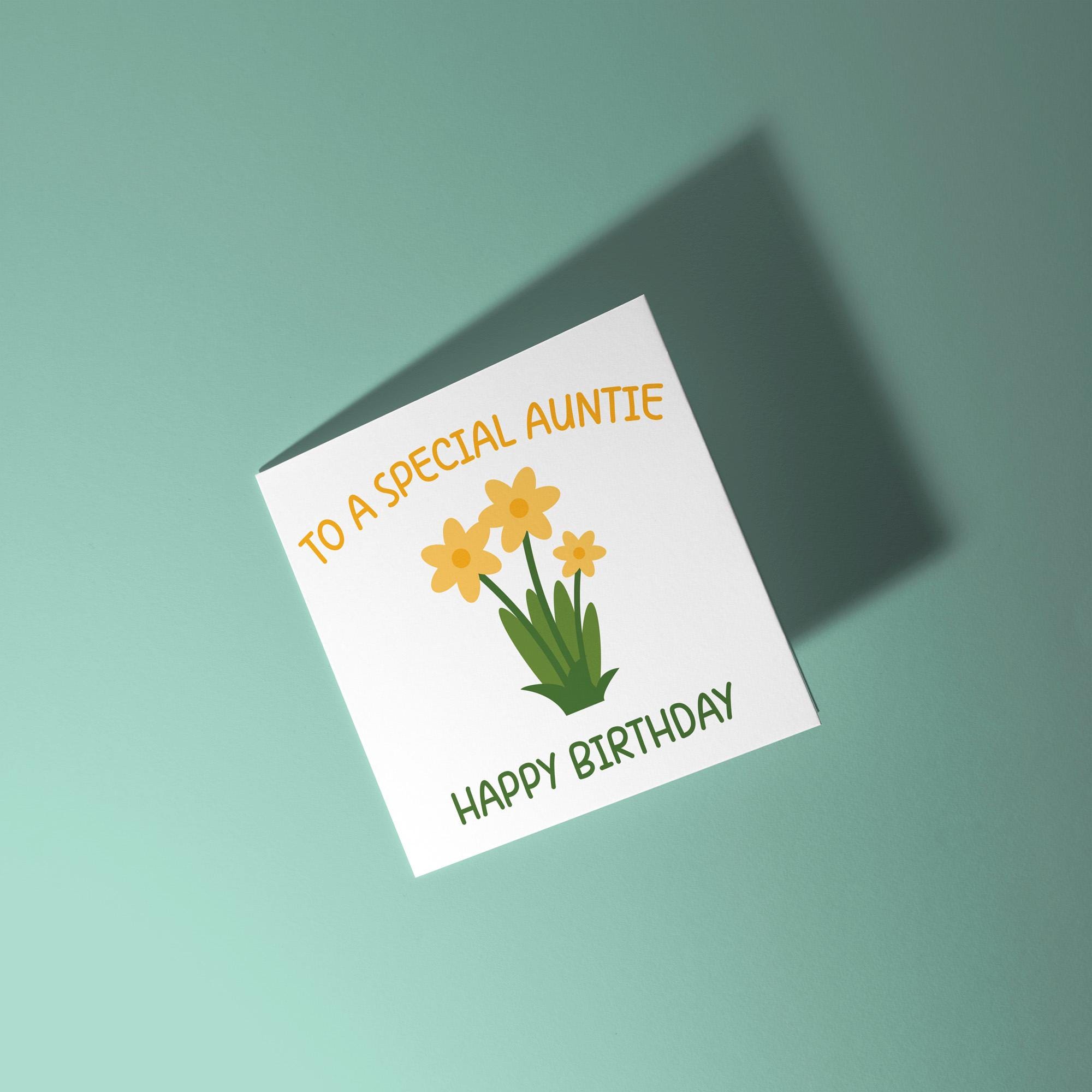 To A Special Auntie, Happy Birthday - Birthday Card for Auntie