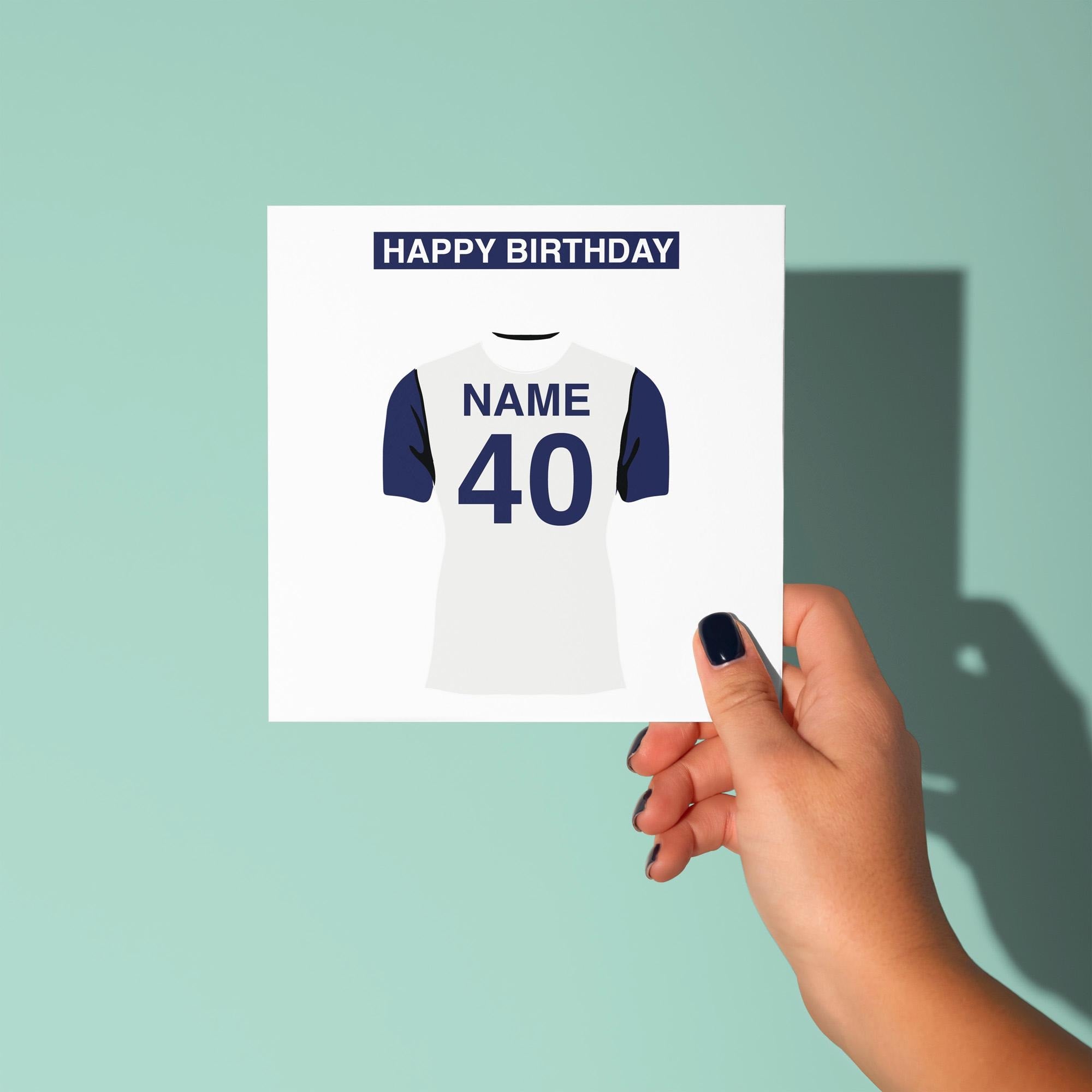 Tottenham Hotspur Themed Personalised Birthday Card