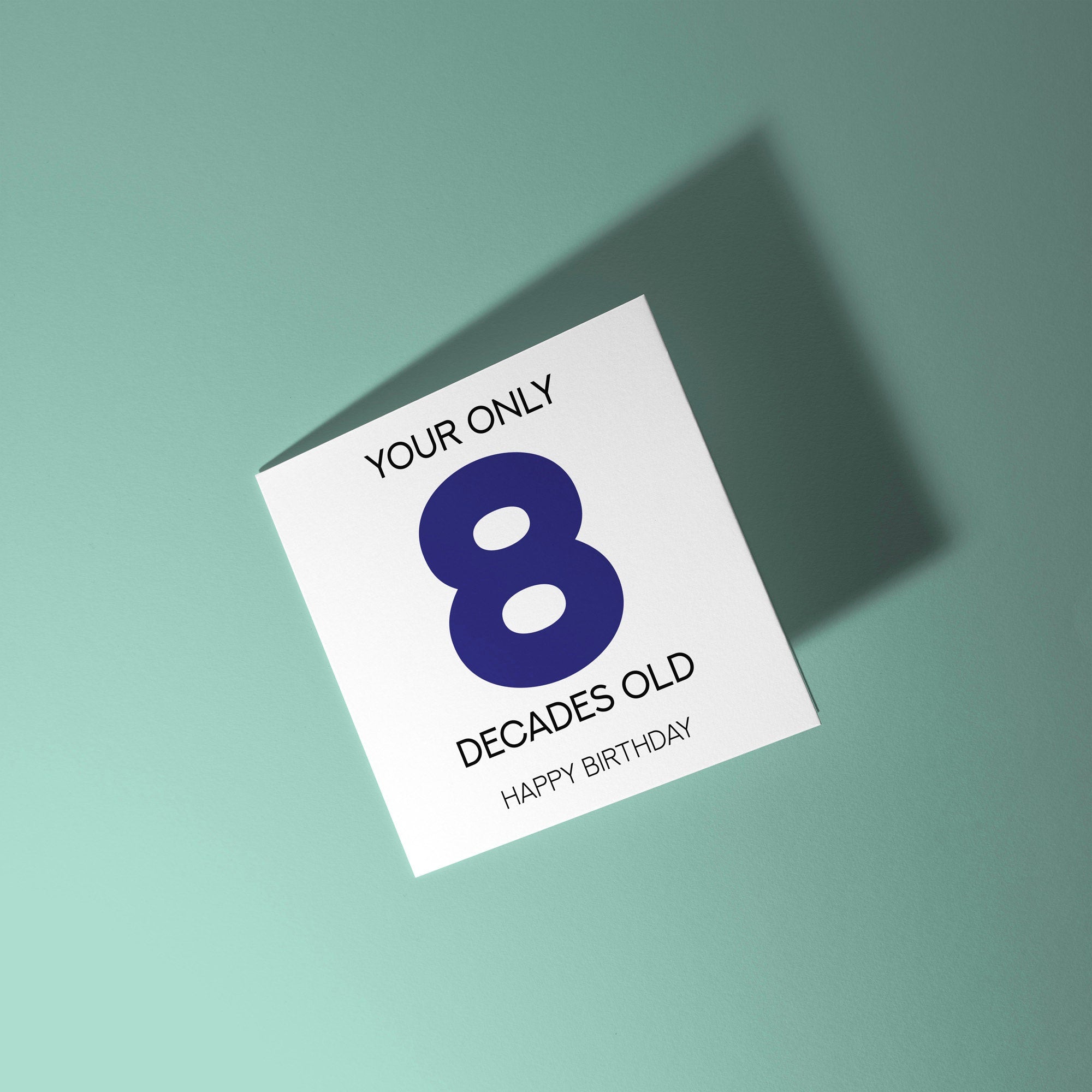 Your Only 8 Decades Old - 80th Birthday Greetings Card