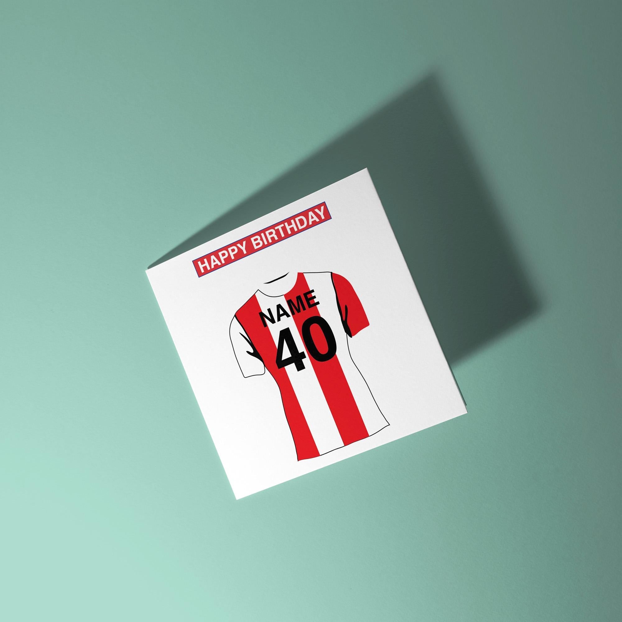 Stoke City F.C. Themed Personalised Birthday Card