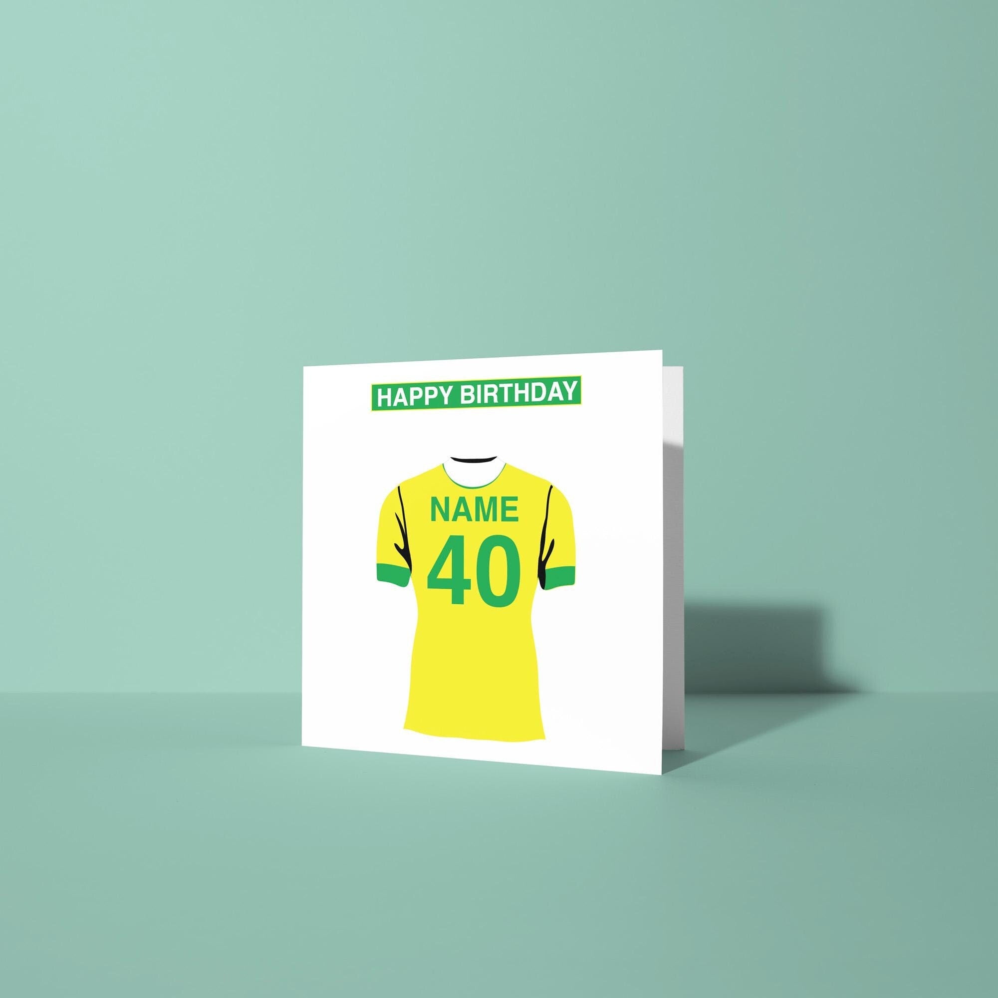 Norwich City F.C. Themed Personalised Birthday Card