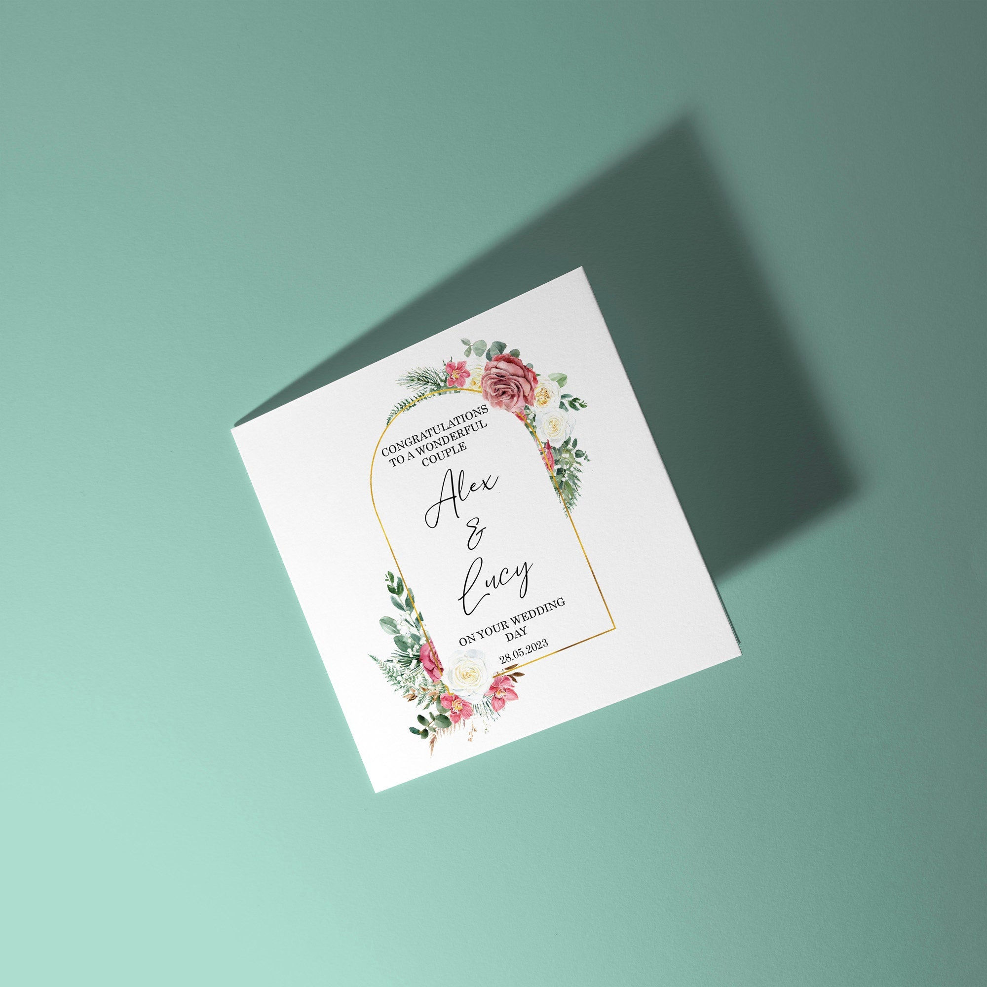 On Your Wedding Day Personalised Date Wedding Card