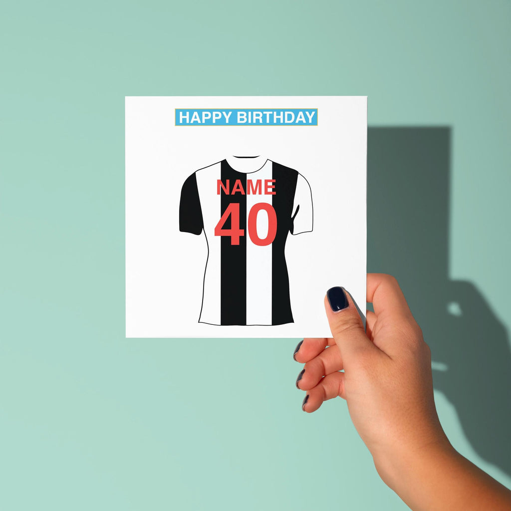 Newcastle United Themed Personalised Birthday Card