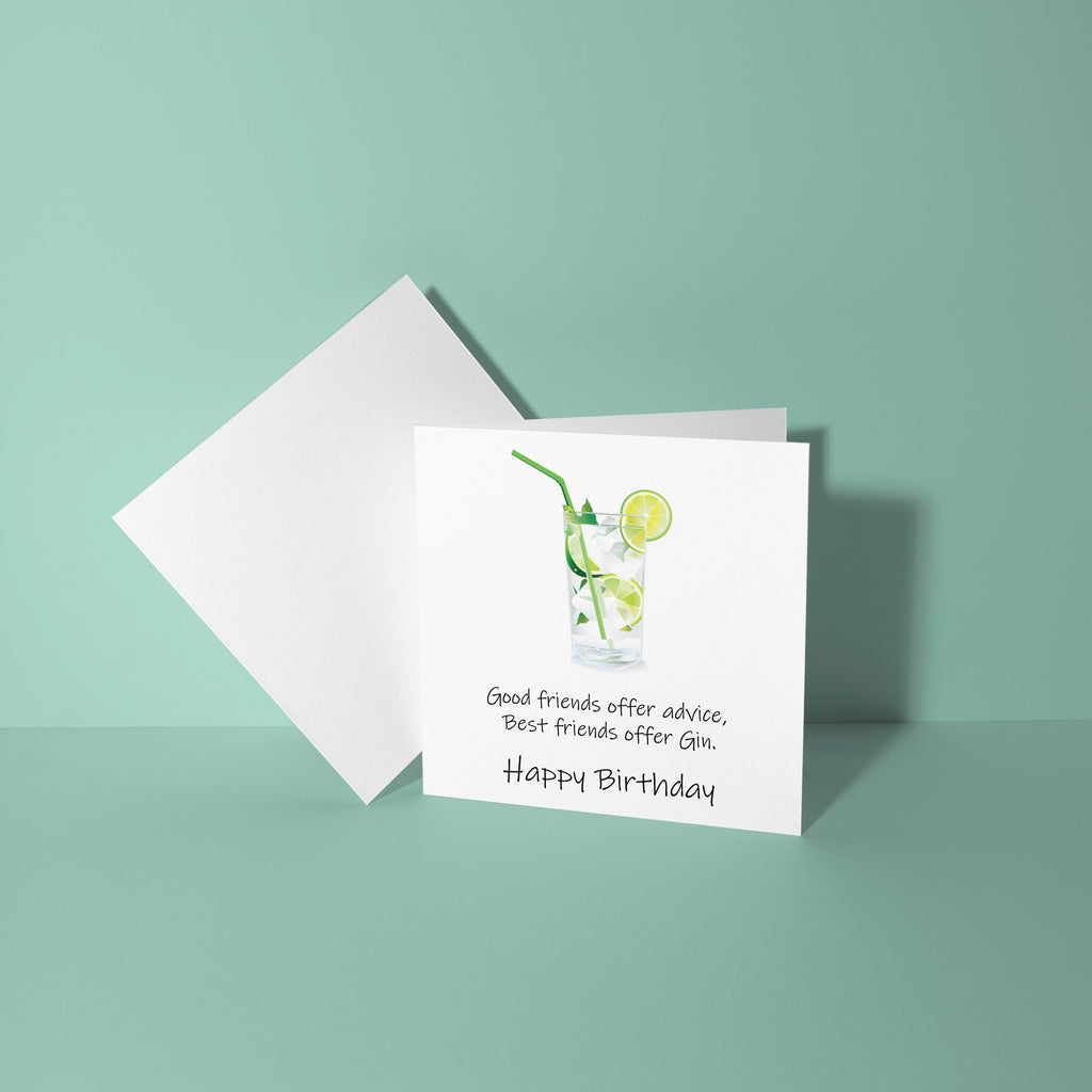 Good Friends Offer Gin - Birthday Card