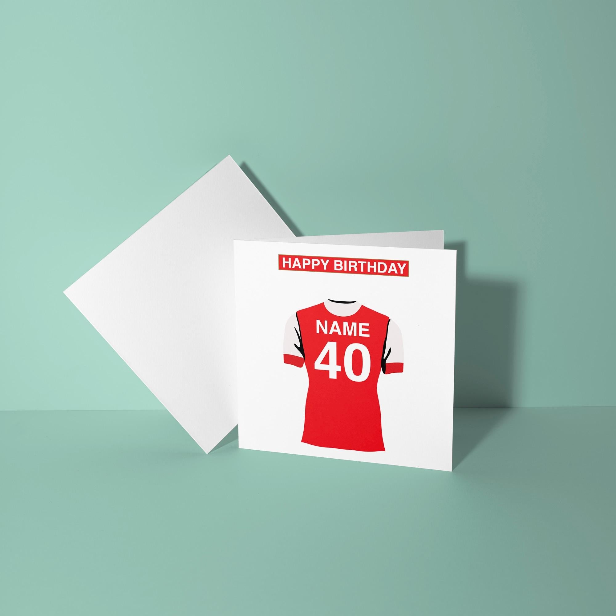 Arsenal Themed Personalised Birthday Card