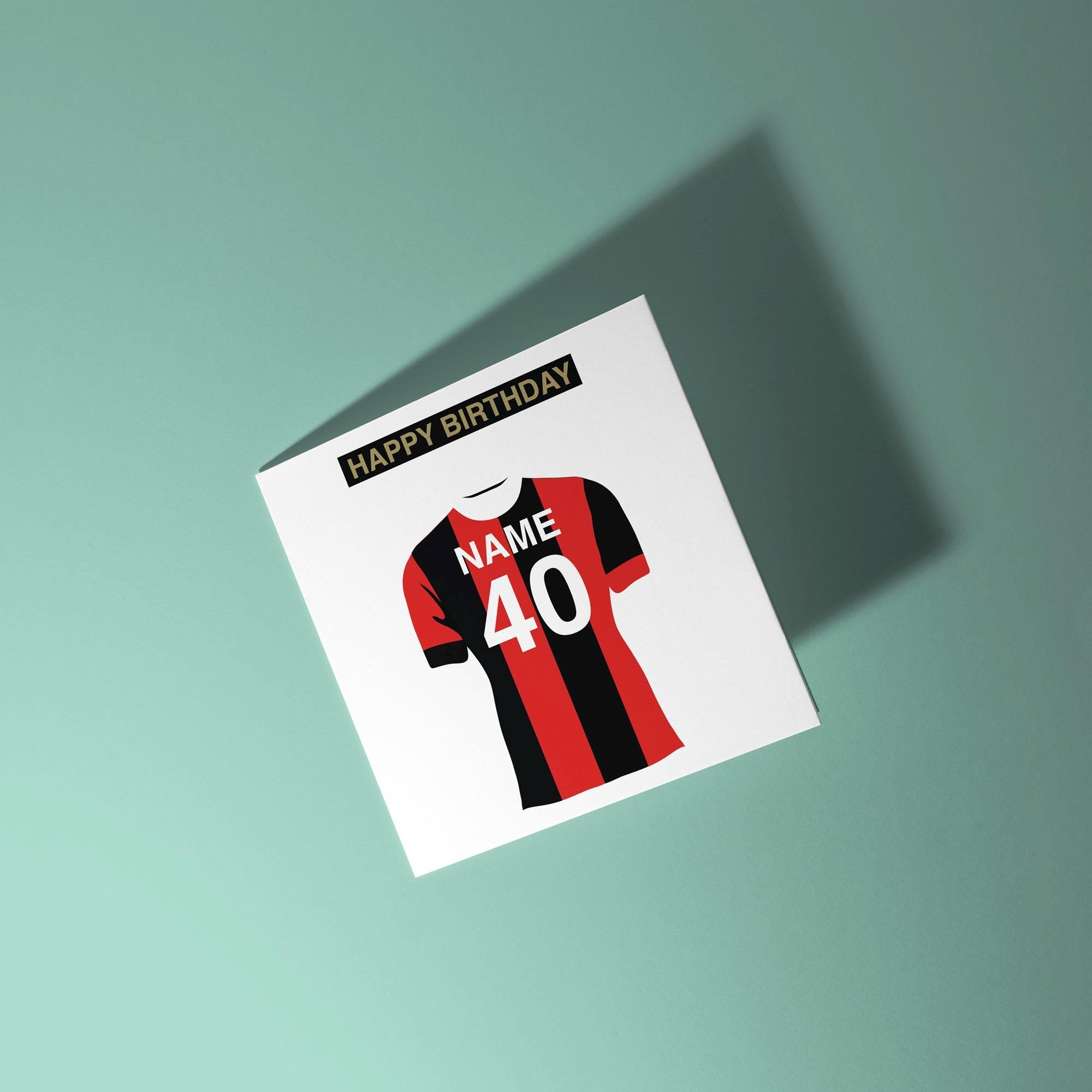 A.F.C. Bournemouth Themed Personalised Birthday Card