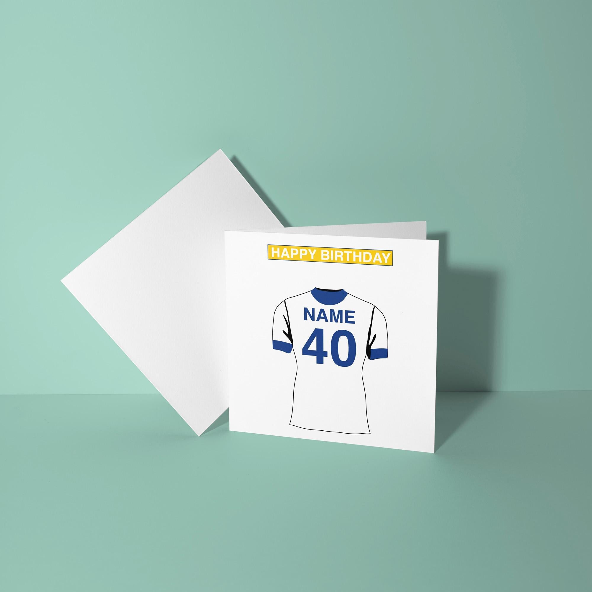 Leeds United Themed Personalised Birthday Card
