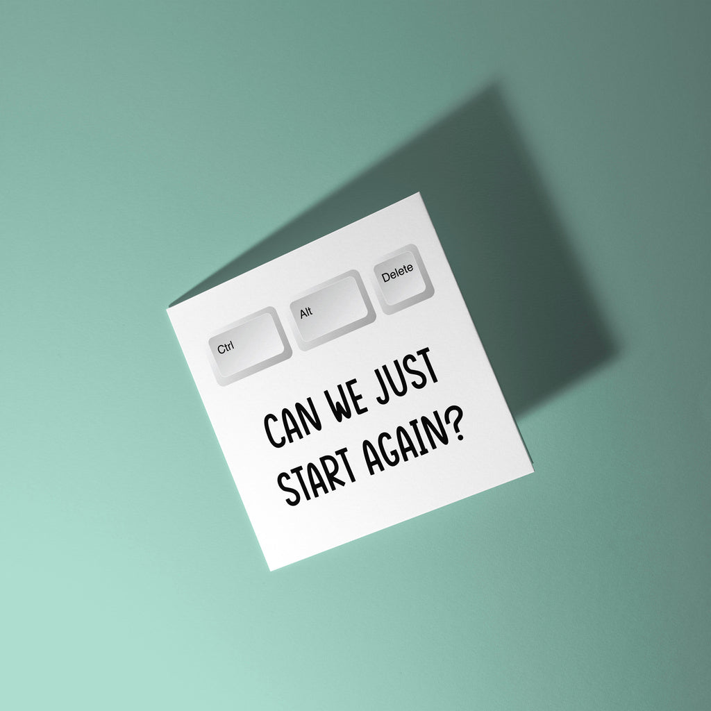 Can We Just Start Again? - Sorry Card