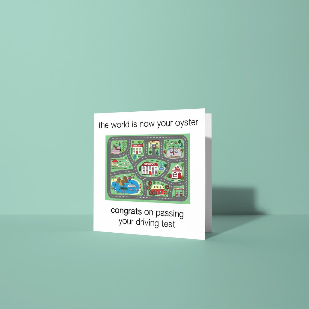 The World Is Now Your Oyster - Congratulations On Passing Your Driving Test Card