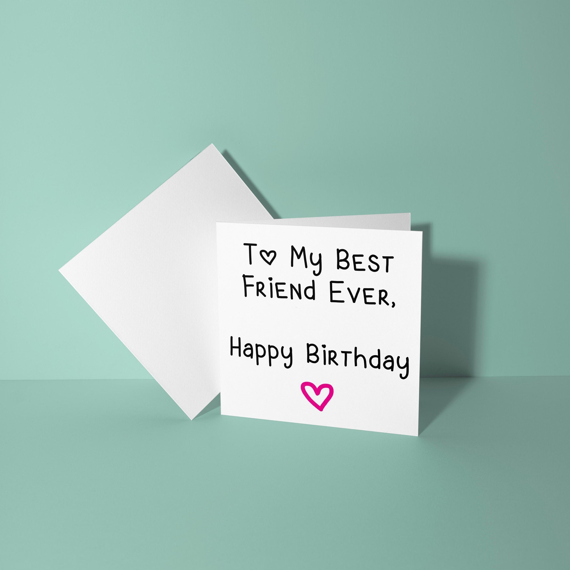 Greeting card with 'Happy Birthday' message on a light green background