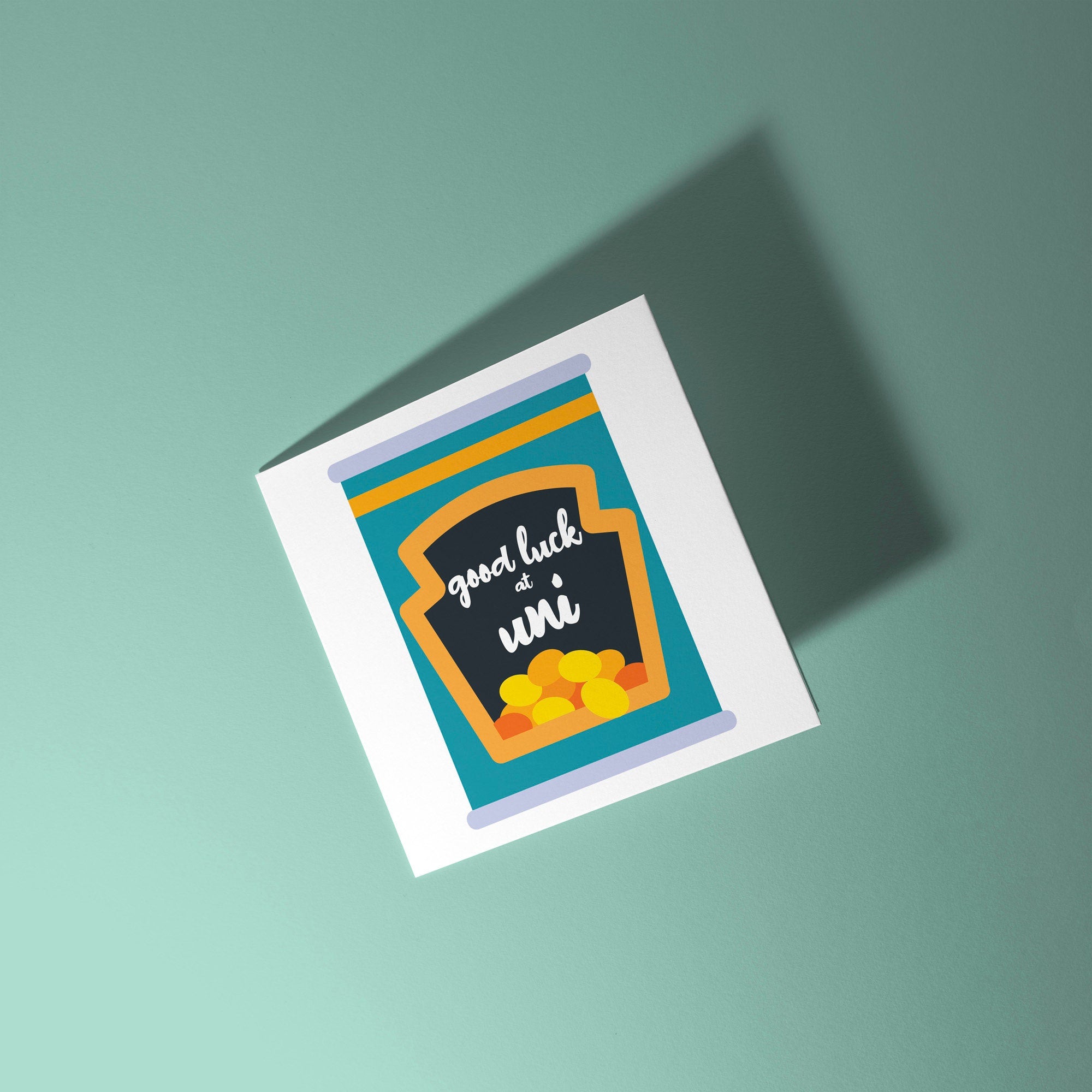 Baked Beans Tin - Good Luck At University Card