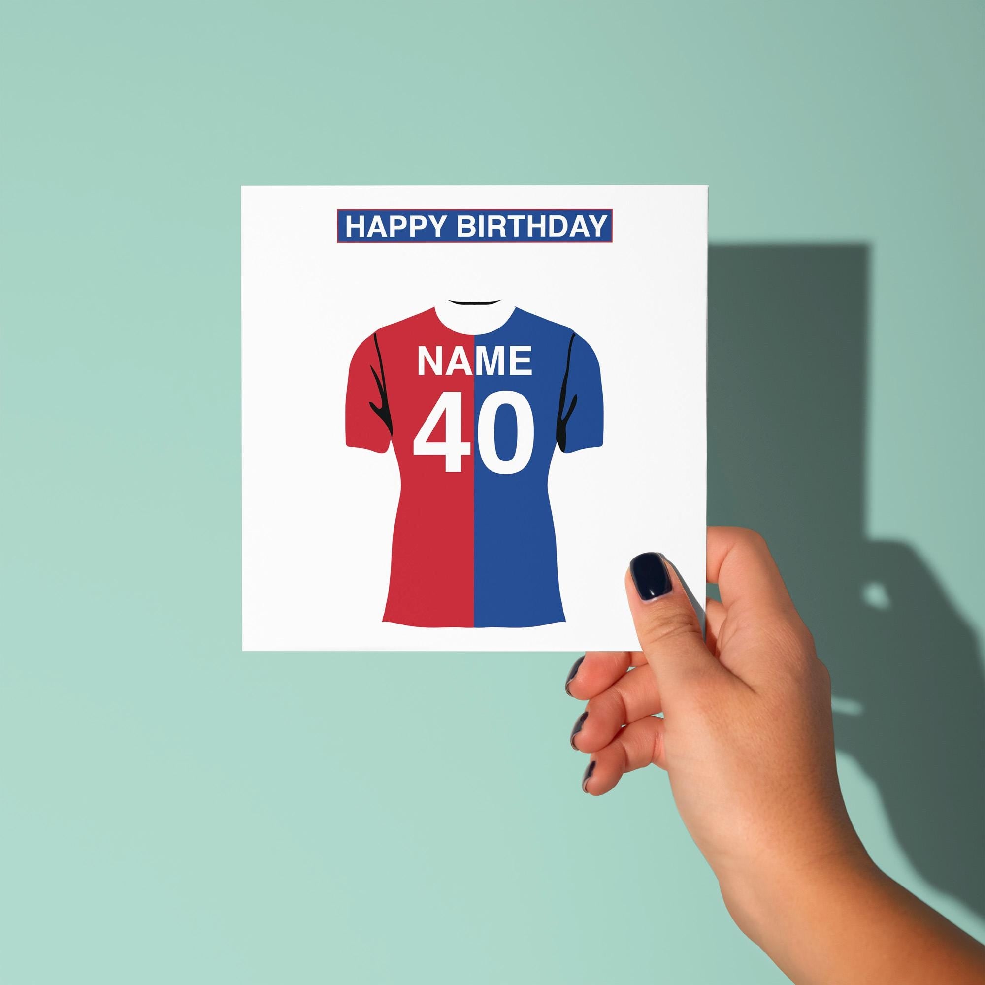 Crystal Palace Themed Personalised Birthday Card
