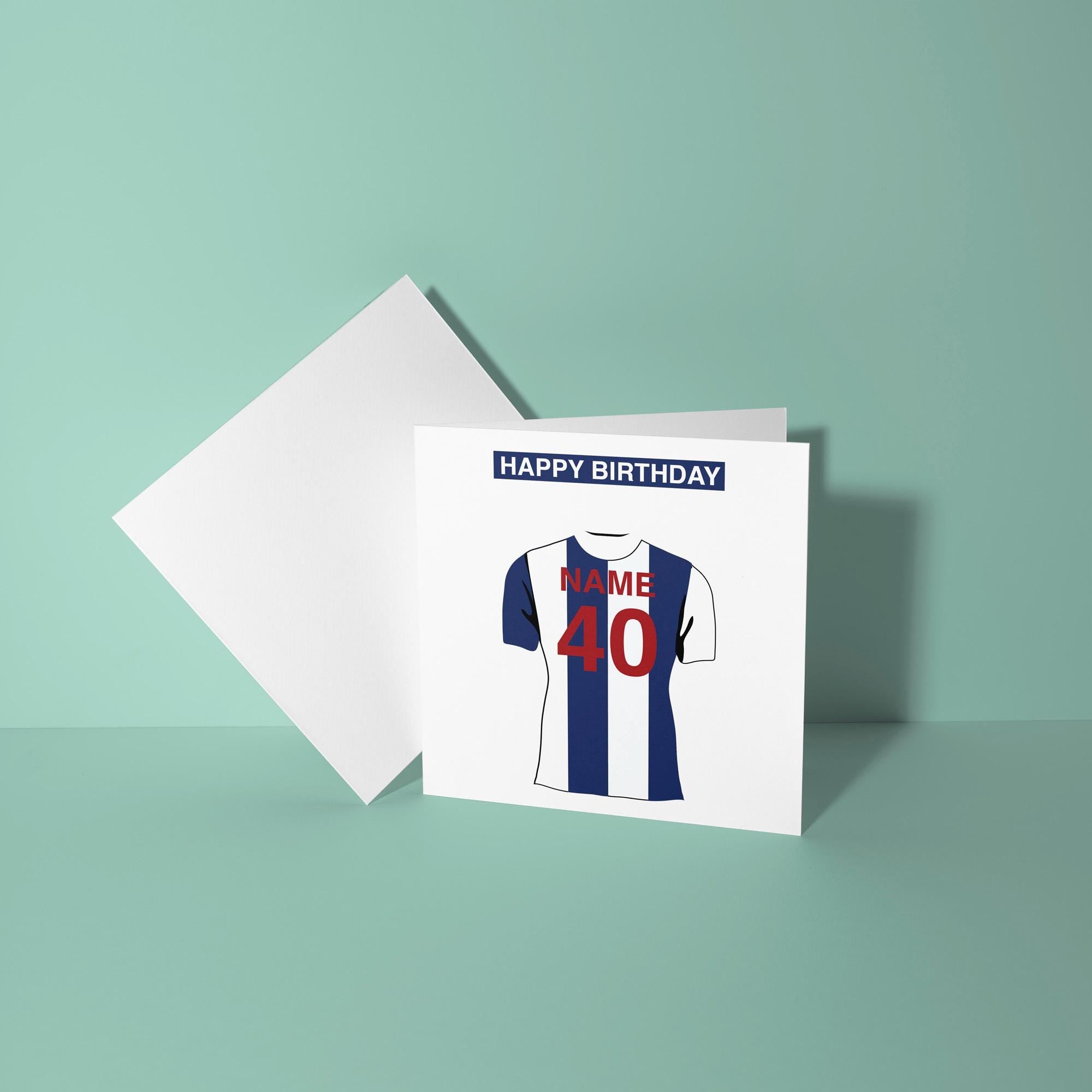 West Bromwich Albion F.C. Themed Personalised Birthday Card