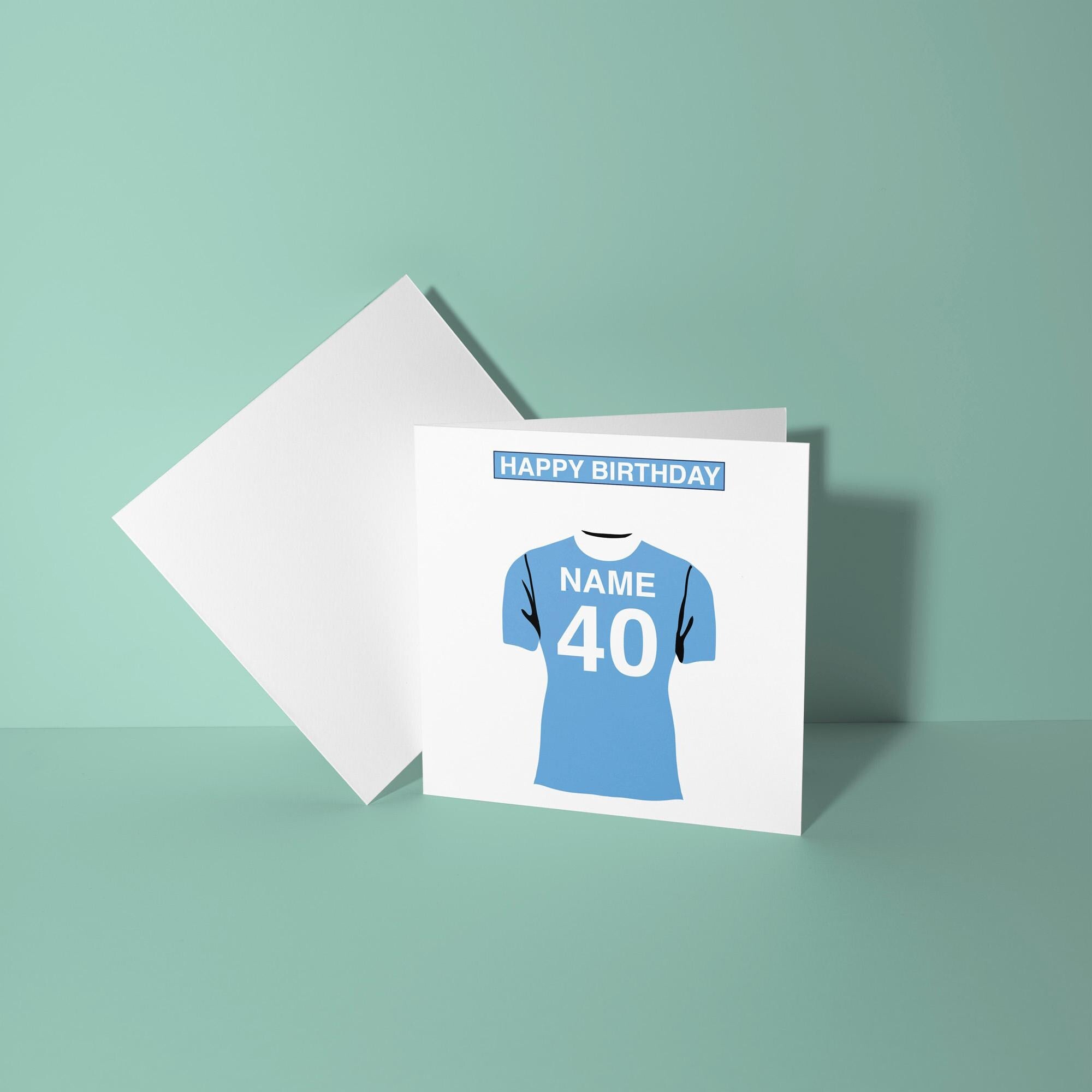 Manchester City Themed Personalised Birthday Card