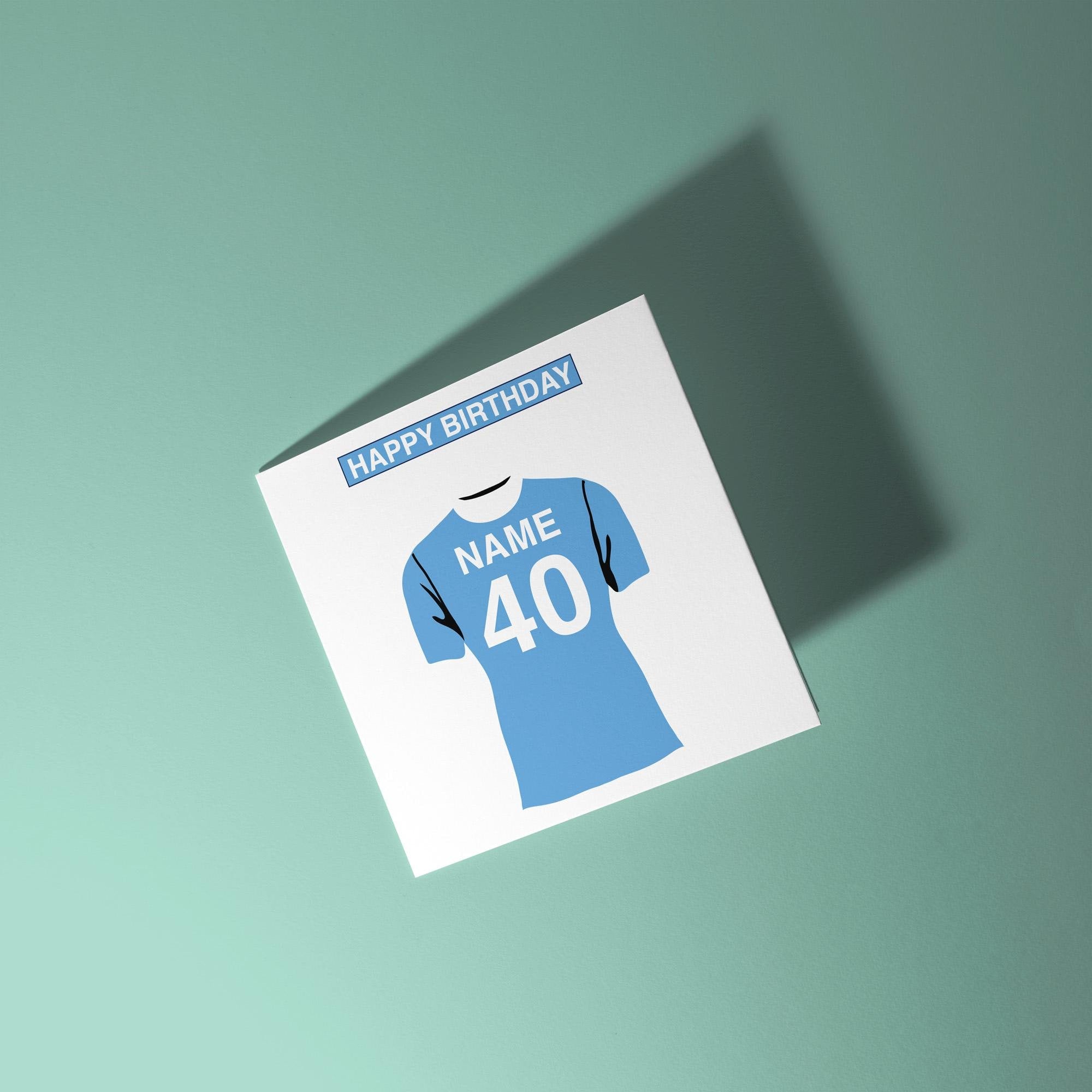Manchester City Themed Personalised Birthday Card