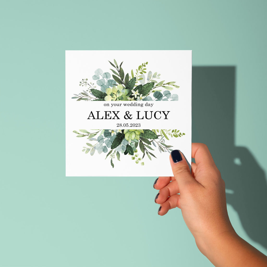 On Your Wedding Day Personalised Date - Wedding Card