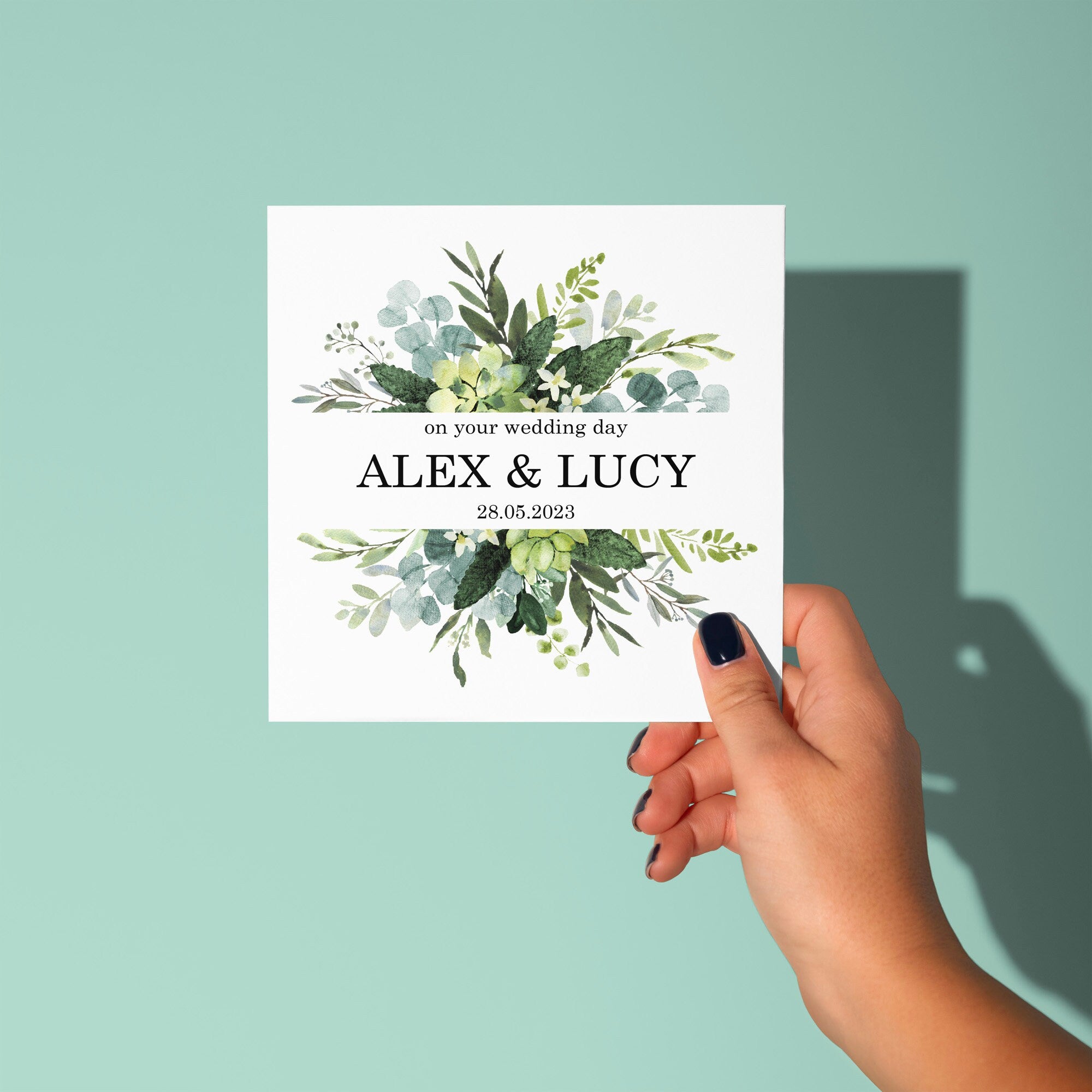 On Your Wedding Day Personalised Date - Wedding Card